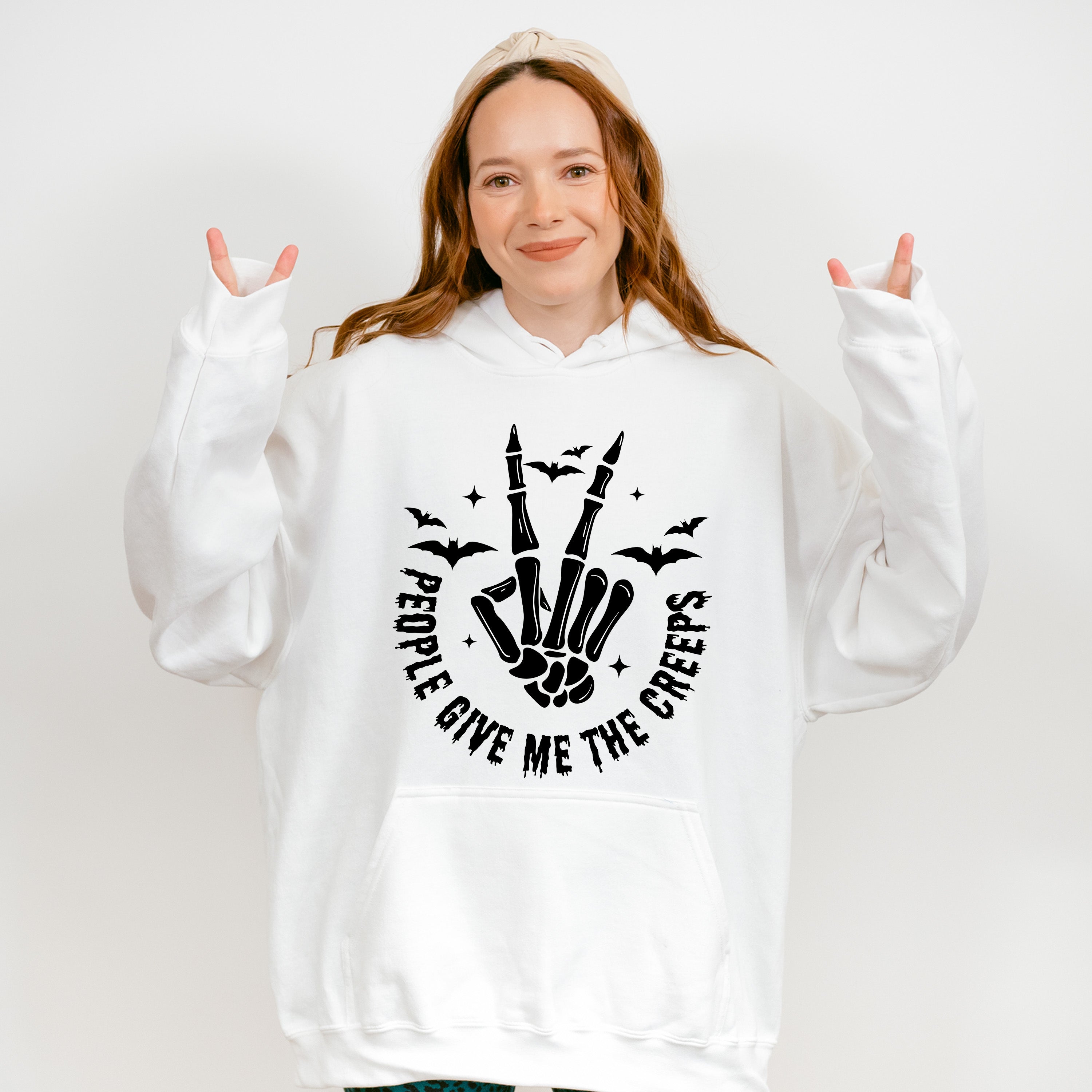 People Give Me The Creeps Design - Halloween Unisex Crewneck T-Shirt Sweatshirt Hoodie