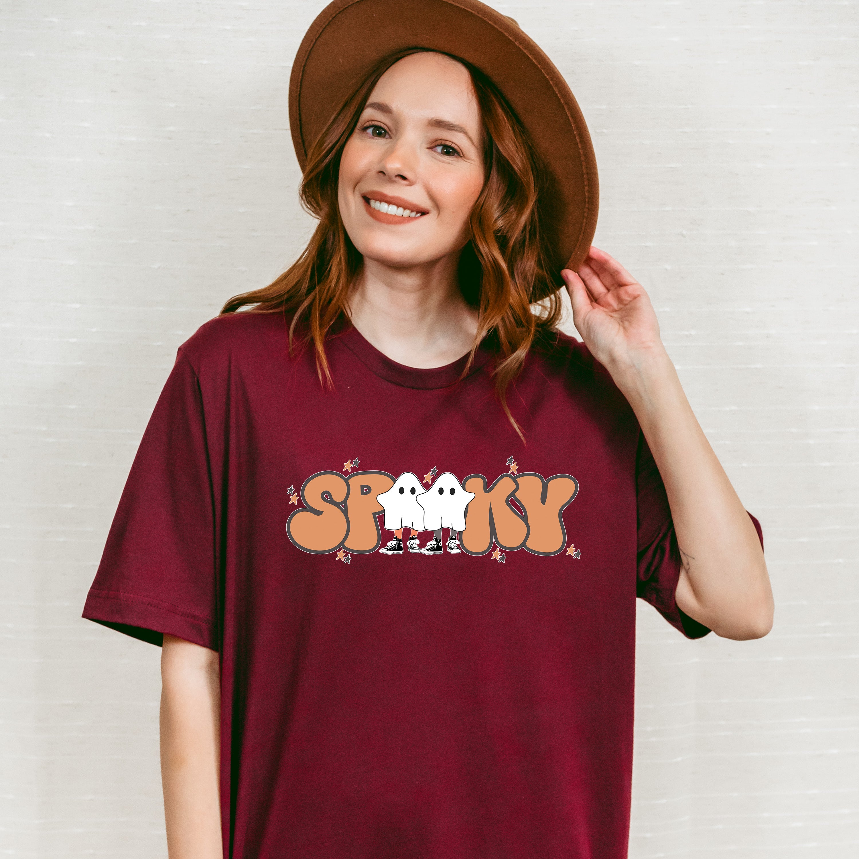 Spooky Ghost Design - Halloween Unisex Crewneck T-Shirt Sweatshirt Hoodie