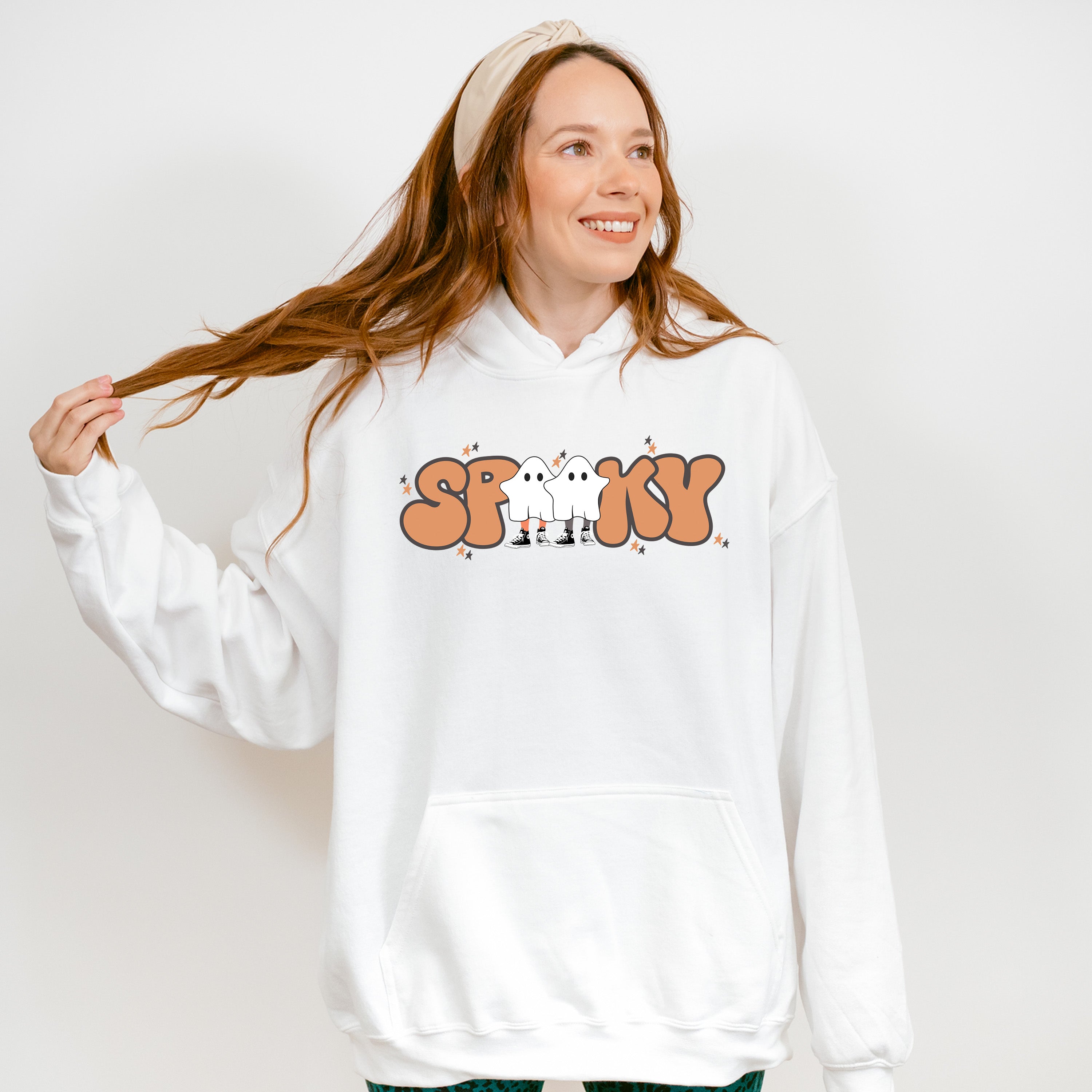 Spooky Ghost Design - Halloween Unisex Crewneck T-Shirt Sweatshirt Hoodie