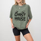 Ghost House Design - Halloween Unisex Crewneck T-Shirt Sweatshirt Hoodie