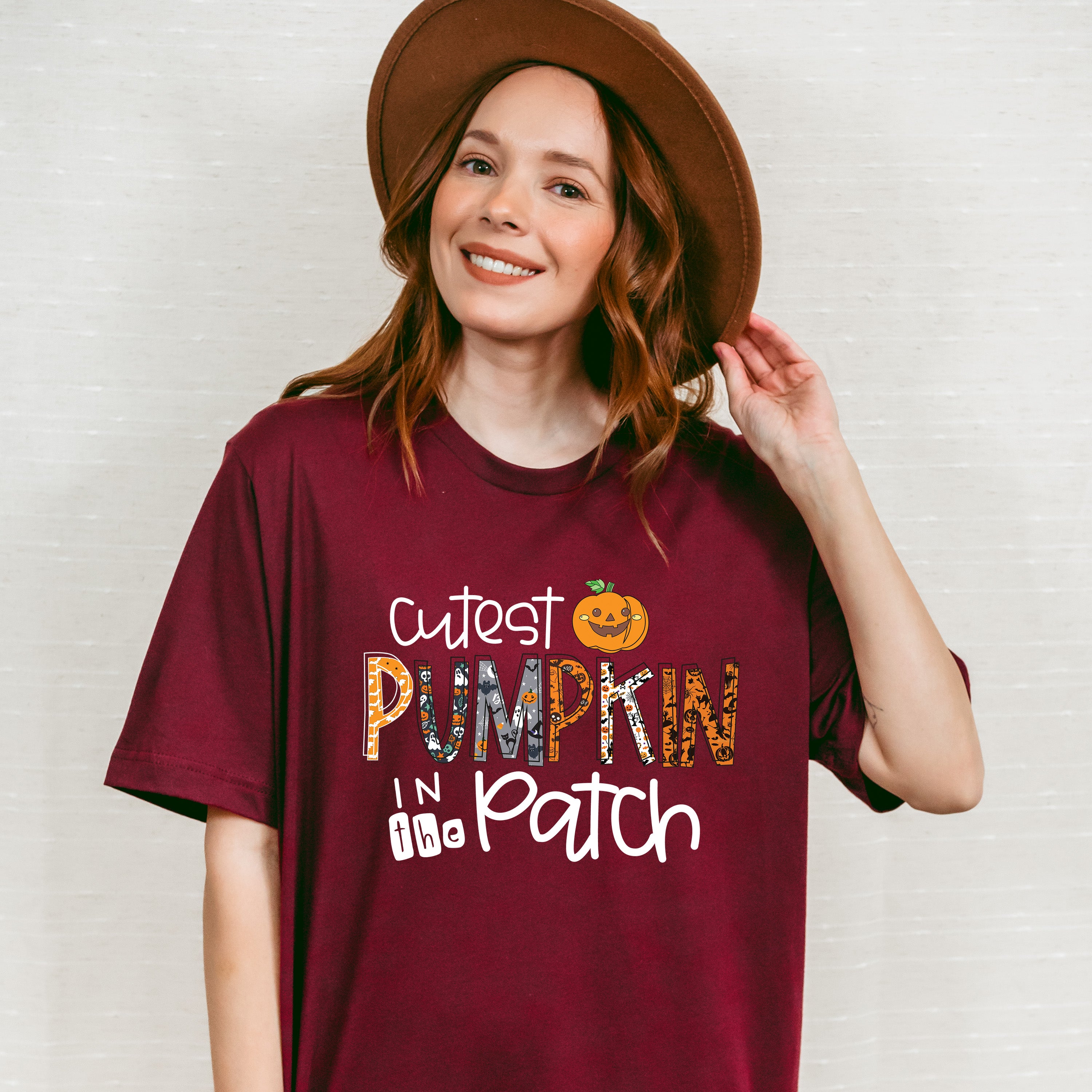 Cutest Pumpkin In The Pactch Design - Halloween Unisex Crewneck T-Shirt Sweatshirt Hoodie