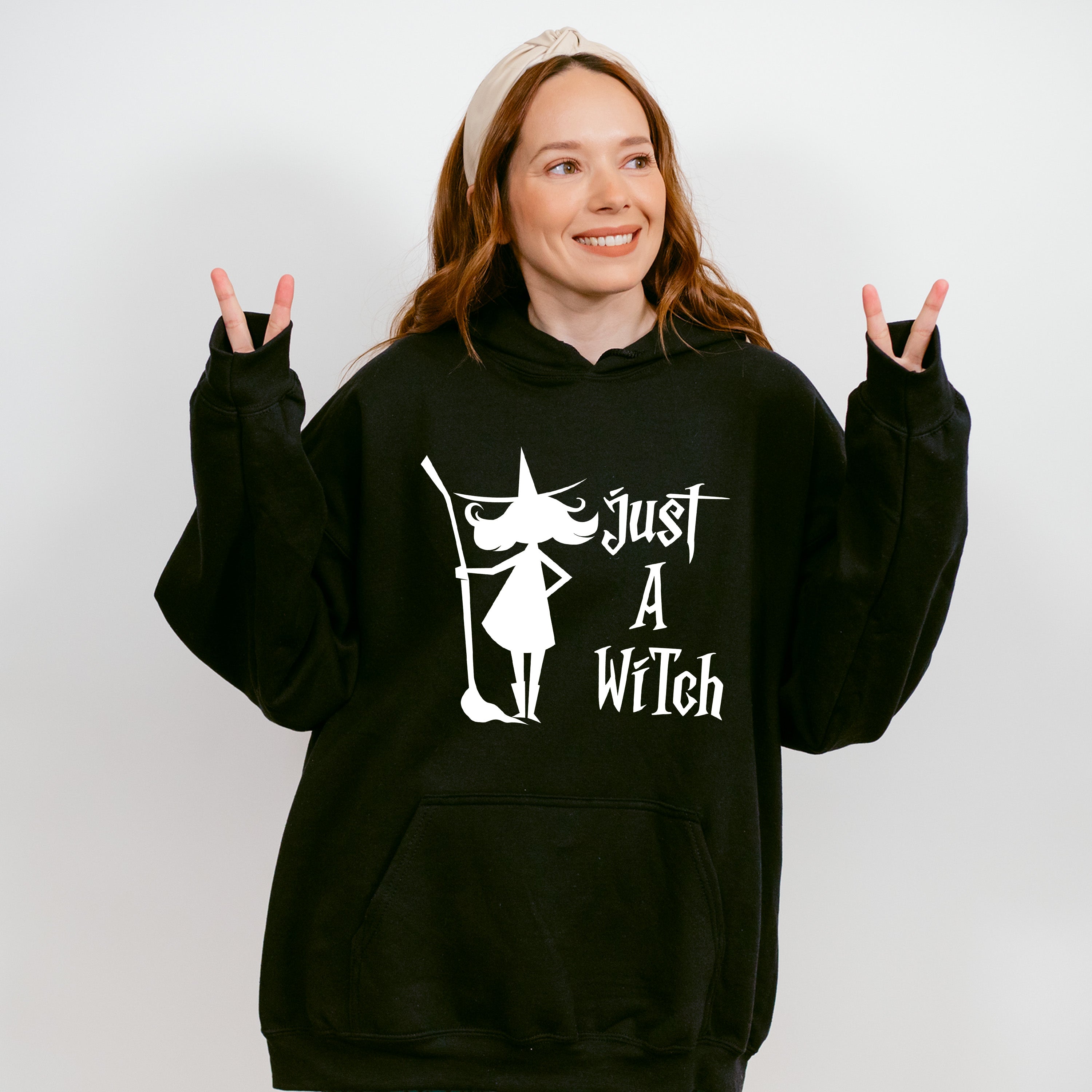 Just A Witch Design - Halloween Unisex Crewneck T-Shirt Sweatshirt Hoodie