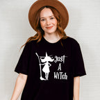 Just A Witch Design - Halloween Unisex Crewneck T-Shirt Sweatshirt Hoodie