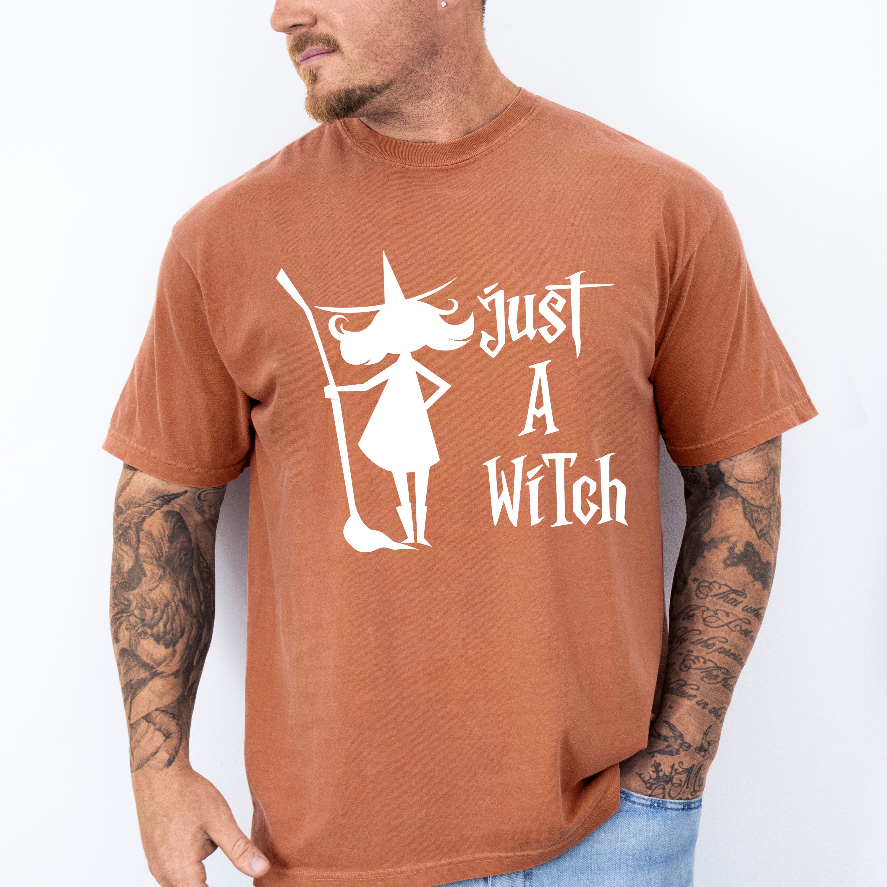 Just A Witch Design - Halloween Unisex Crewneck T-Shirt Sweatshirt Hoodie