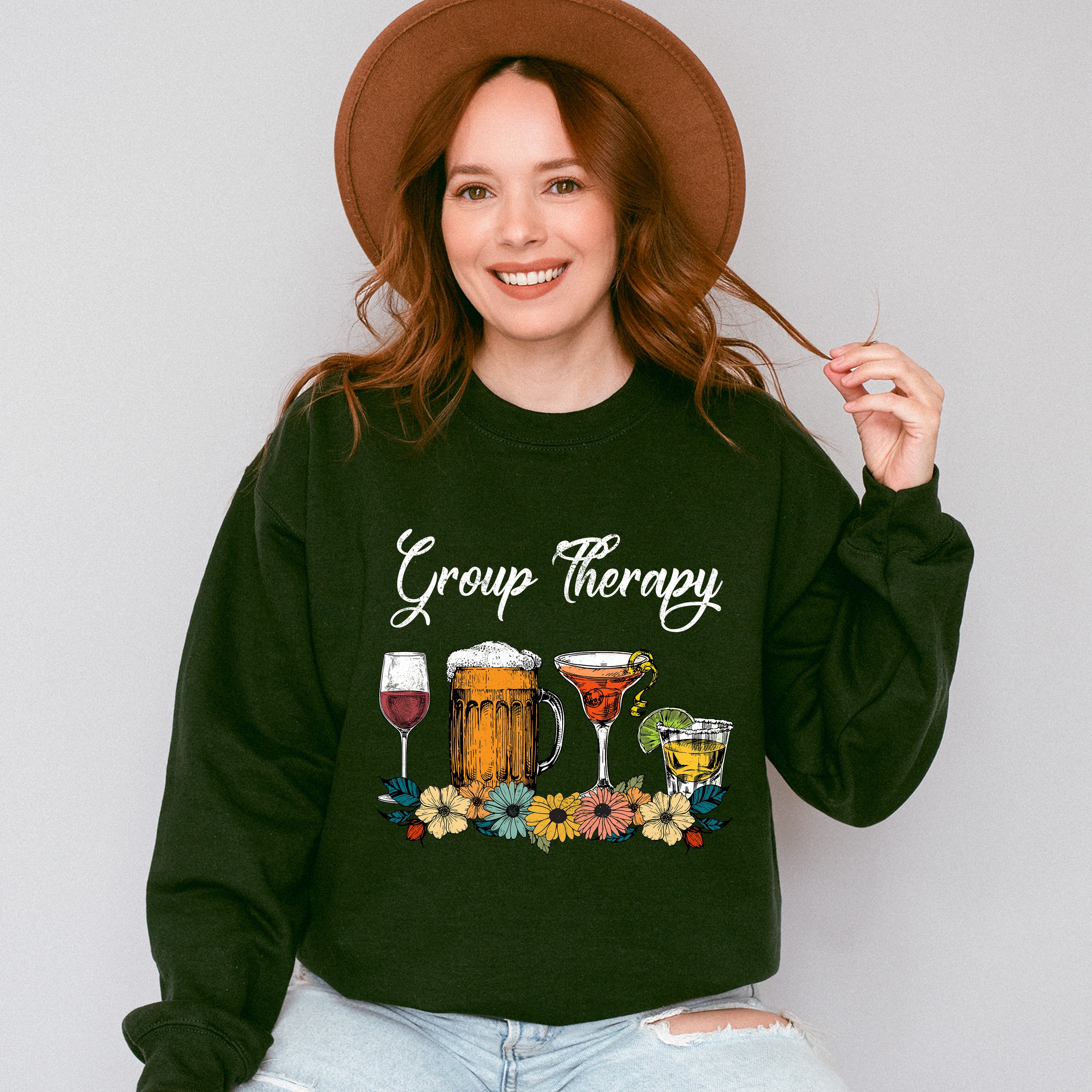 Group Therapy Drinks Mental Health Theme T-shirt, Hoodie, Sweatshirt