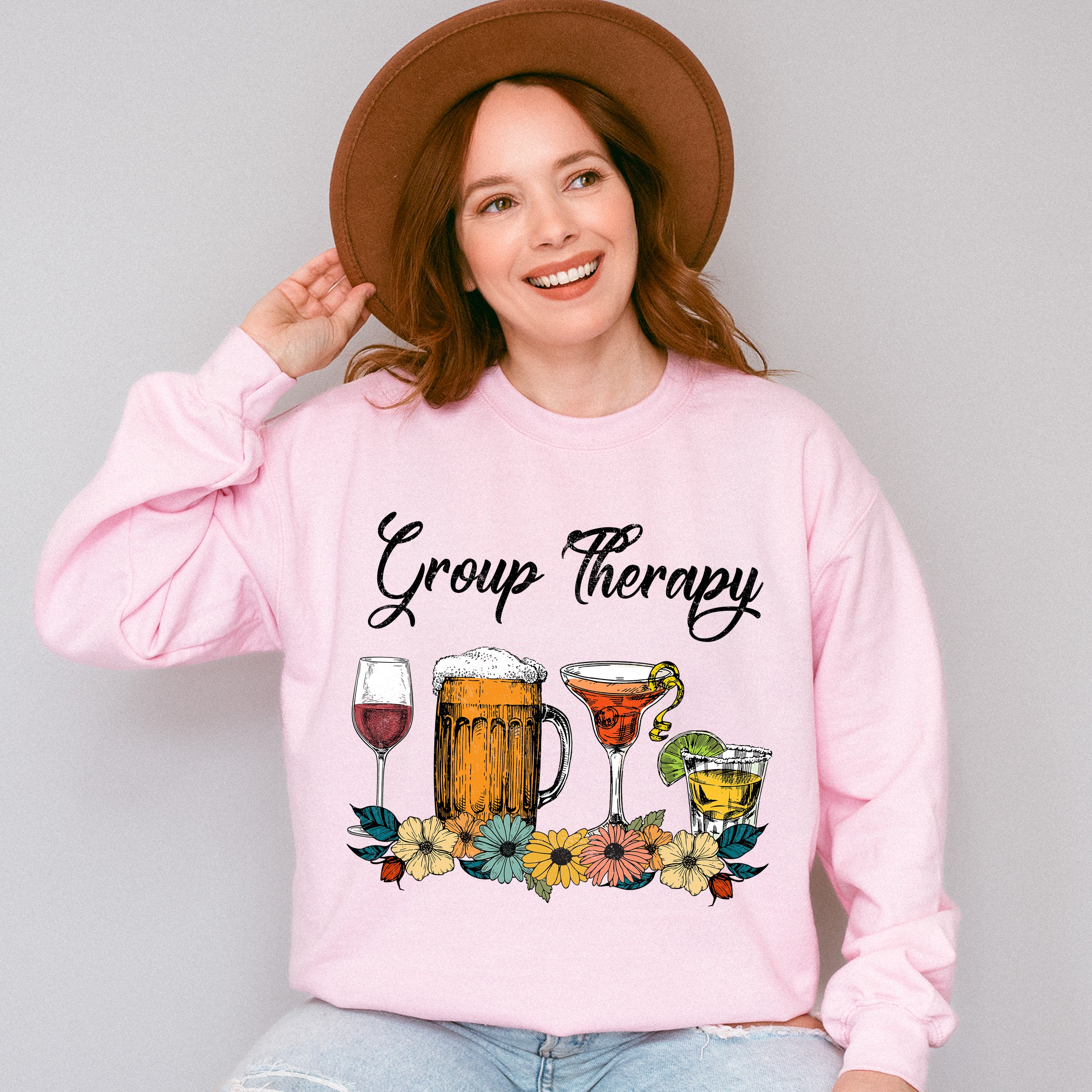 Group Therapy Drinks Mental Health Theme T-shirt, Hoodie, Sweatshirt