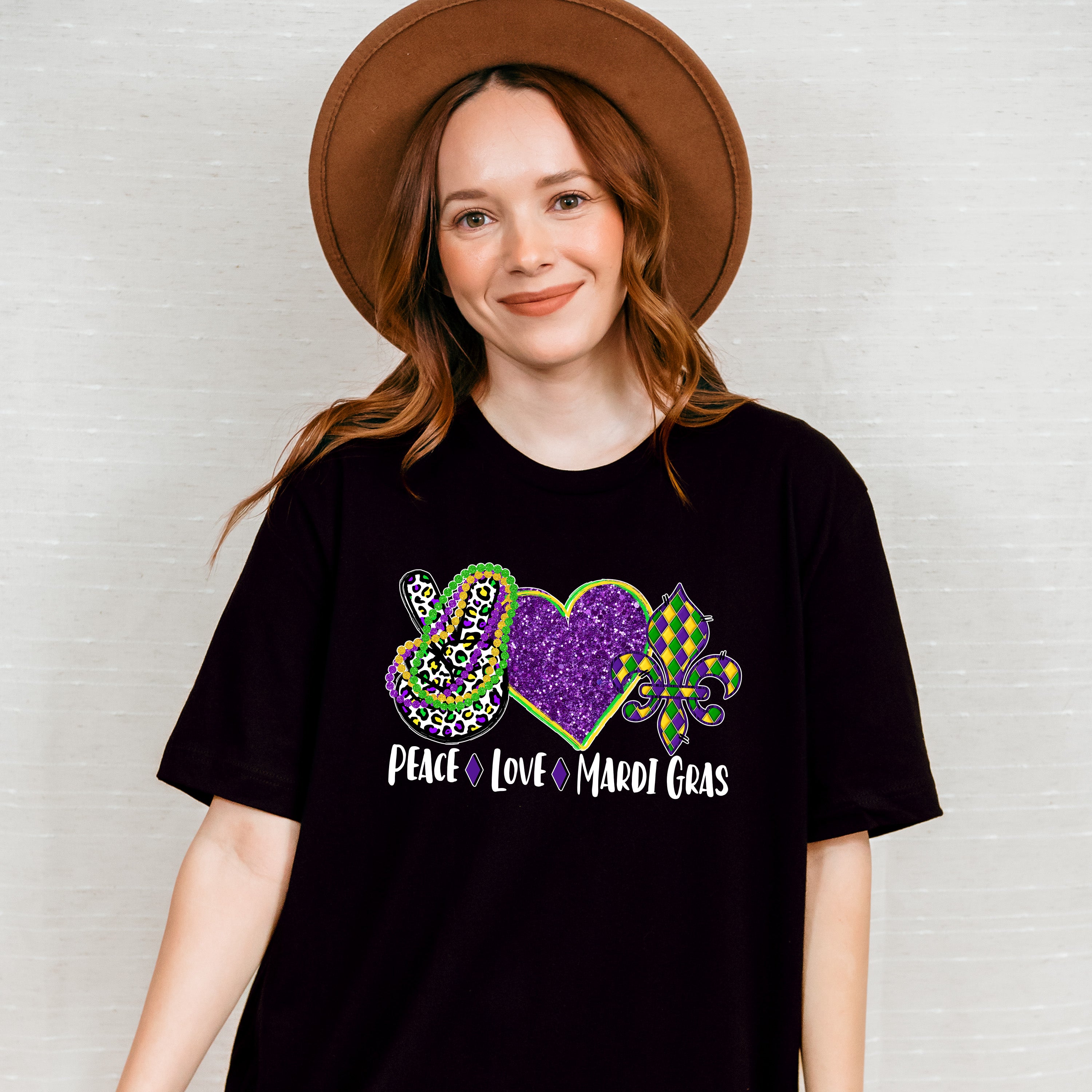 Peace Love Mardi Gras Theme T-shirt, Hoodie, Sweatshirt