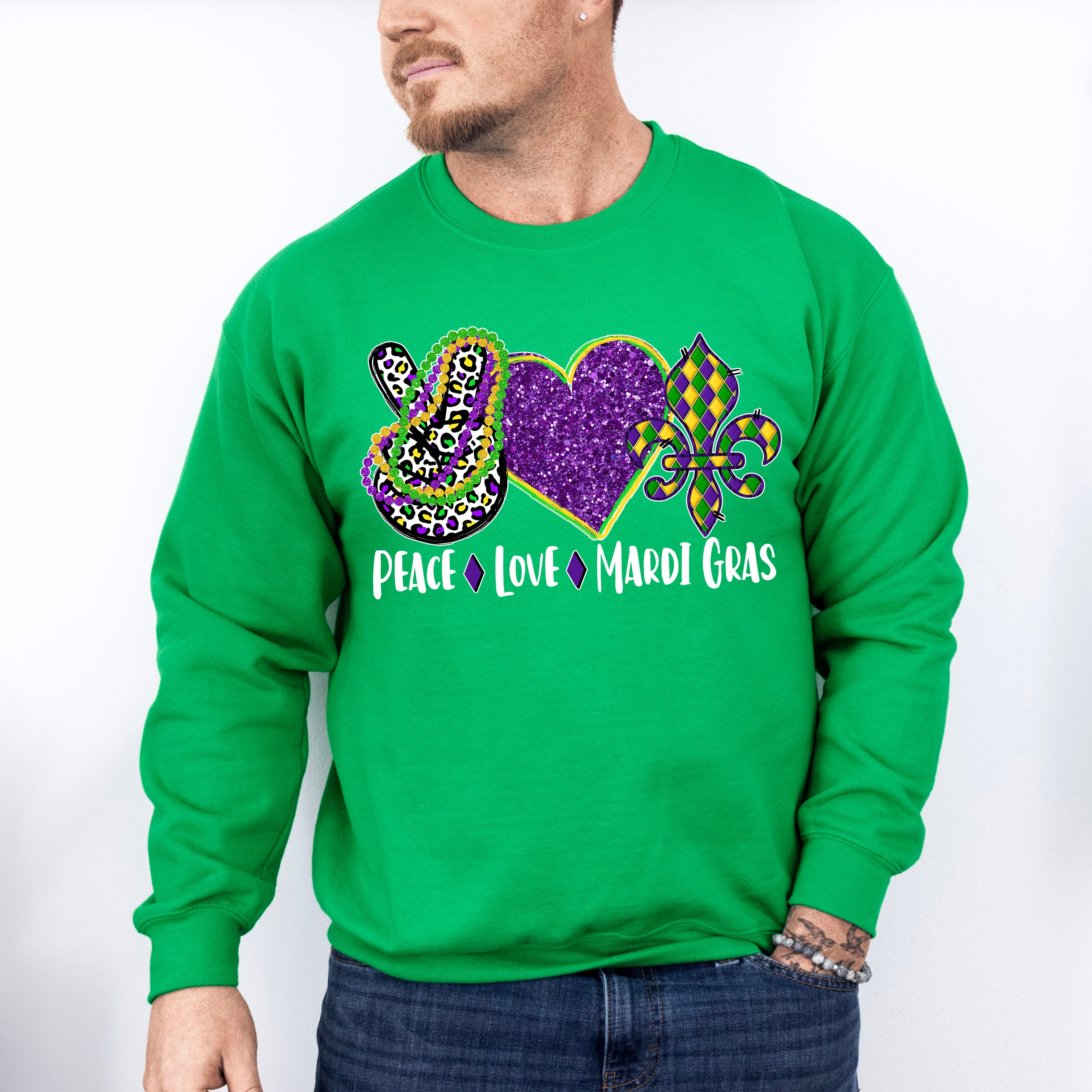 Peace Love Mardi Gras Theme T-shirt, Hoodie, Sweatshirt