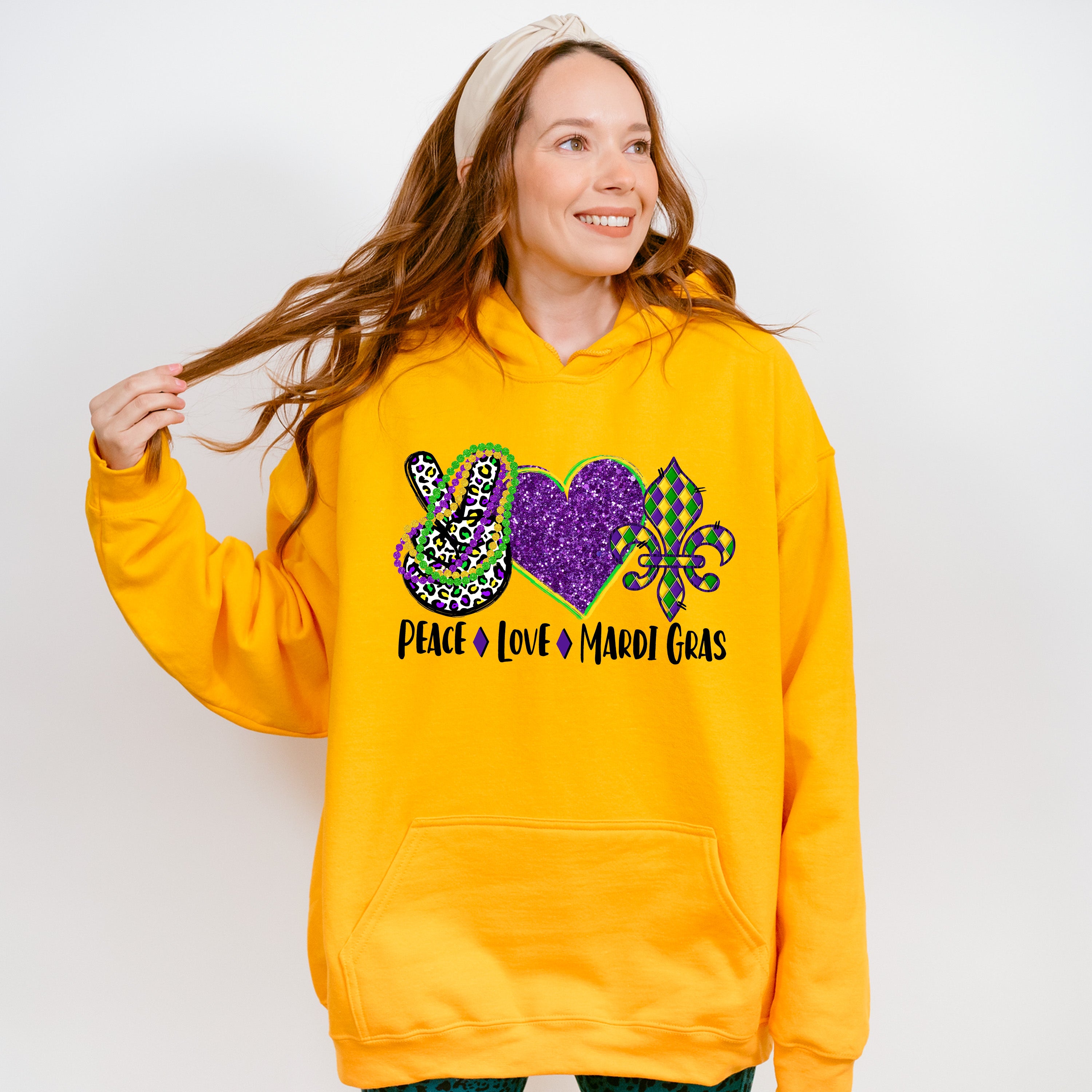 Peace Love Mardi Gras Theme T-shirt, Hoodie, Sweatshirt