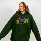 Peace Love Mardi Gras Theme T-shirt, Hoodie, Sweatshirt