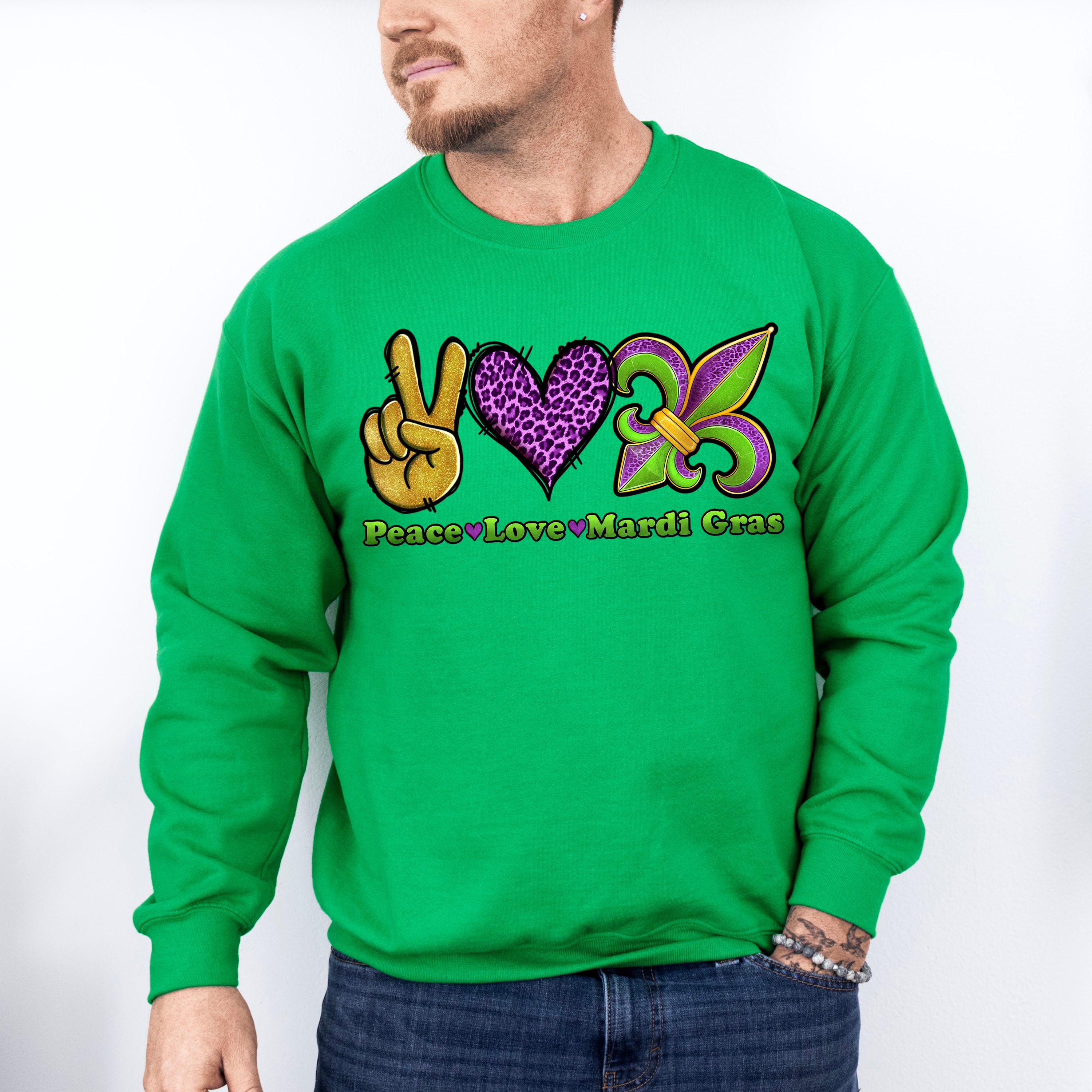Peace Love Mardi Gras Theme T-shirt, Hoodie, Sweatshirt