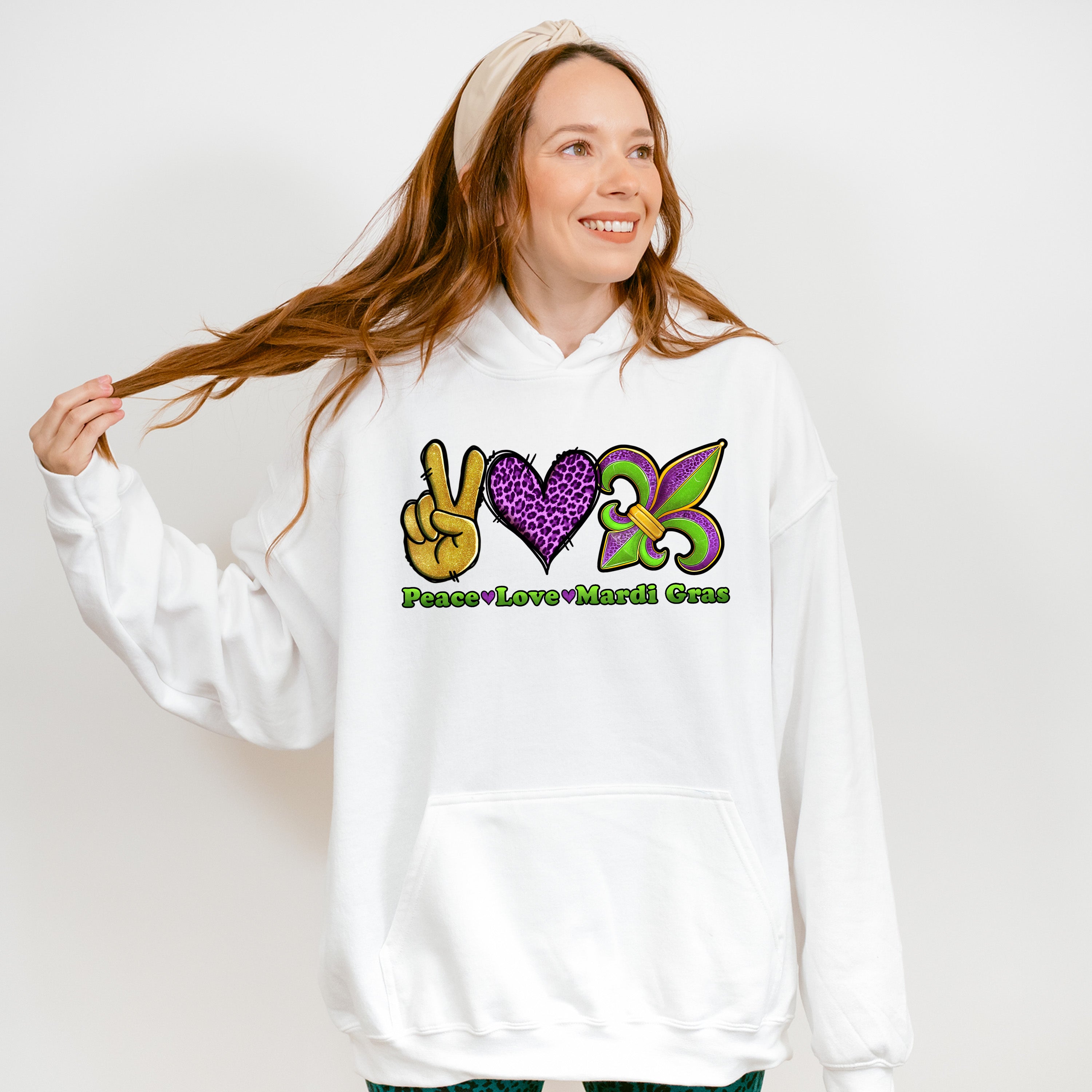 Peace Love Mardi Gras Theme T-shirt, Hoodie, Sweatshirt
