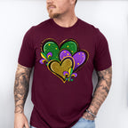 Hearts and Fleur De Lis Mardi Gras Theme T-shirt, Hoodie, Sweatshirt