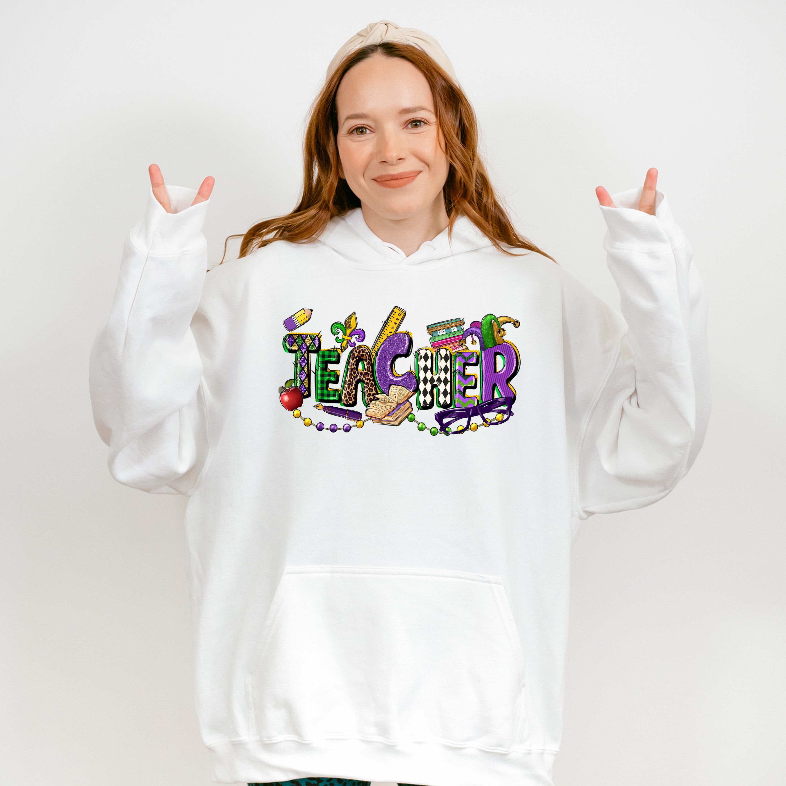 Teacher Mardi Gras Theme T-shirt, Hoodie, Sweatshirt
