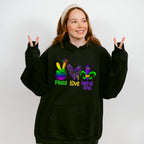 Peace Love Mardi Gras Theme T-shirt, Hoodie, Sweatshirt