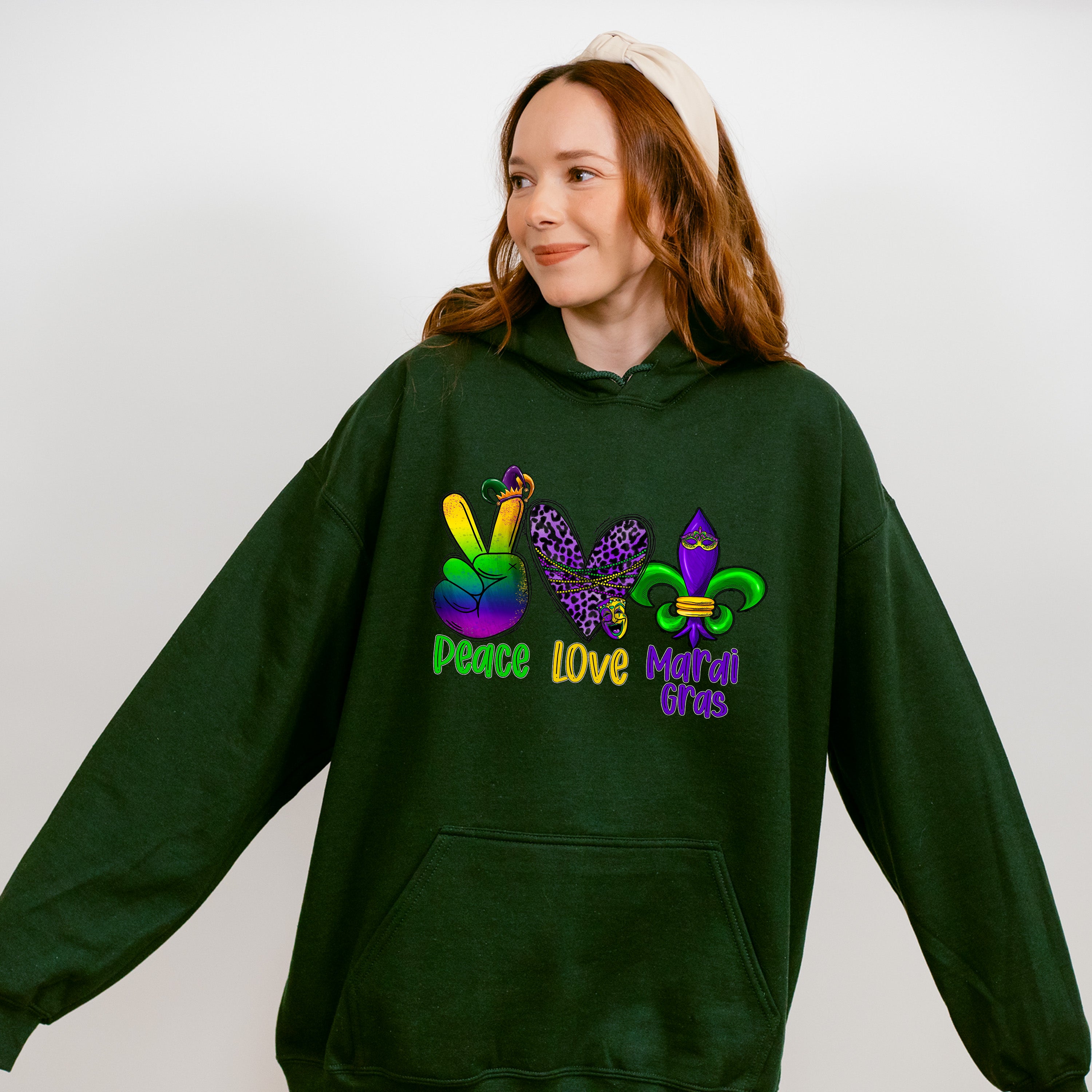 Peace Love Mardi Gras Theme T-shirt, Hoodie, Sweatshirt