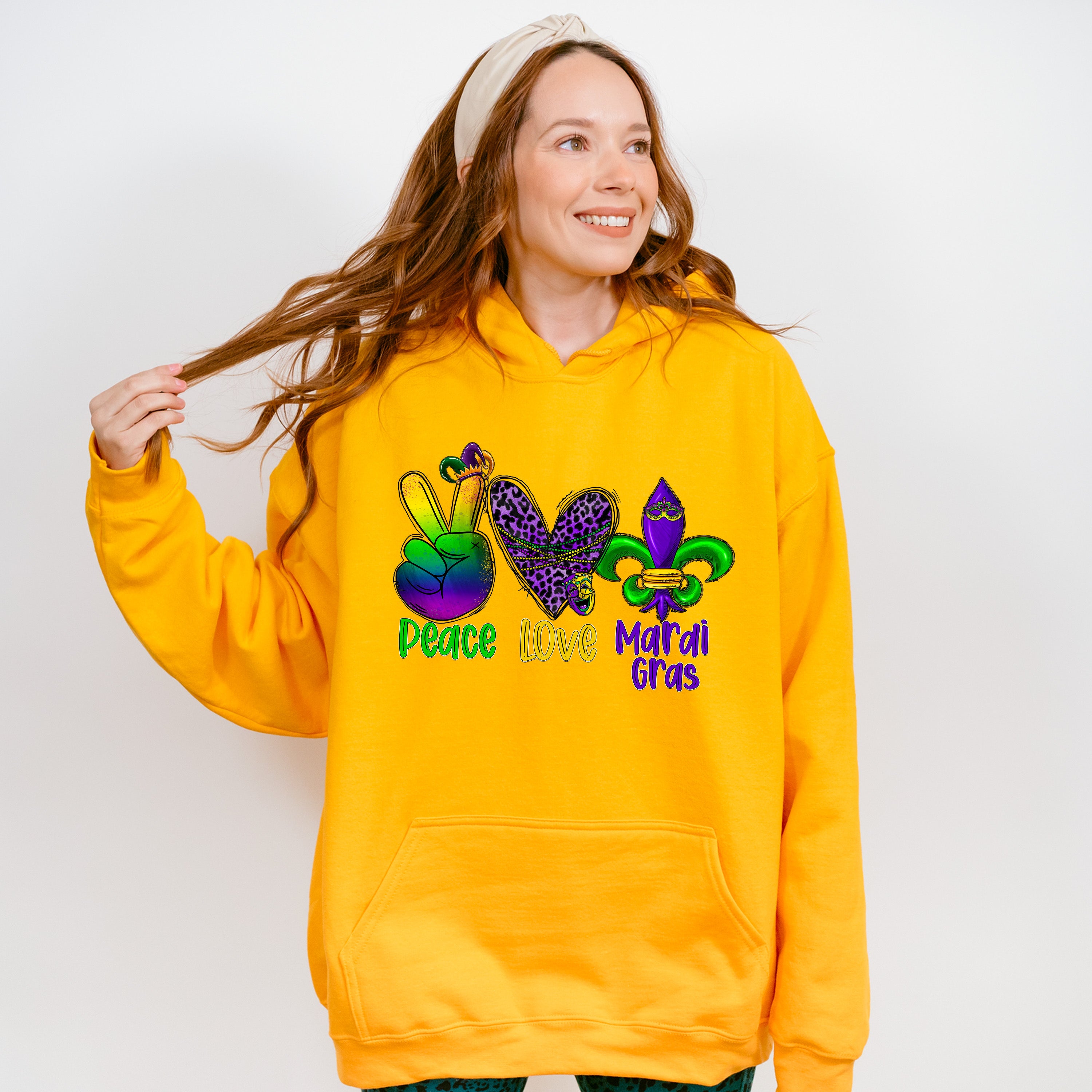 Peace Love Mardi Gras Theme T-shirt, Hoodie, Sweatshirt