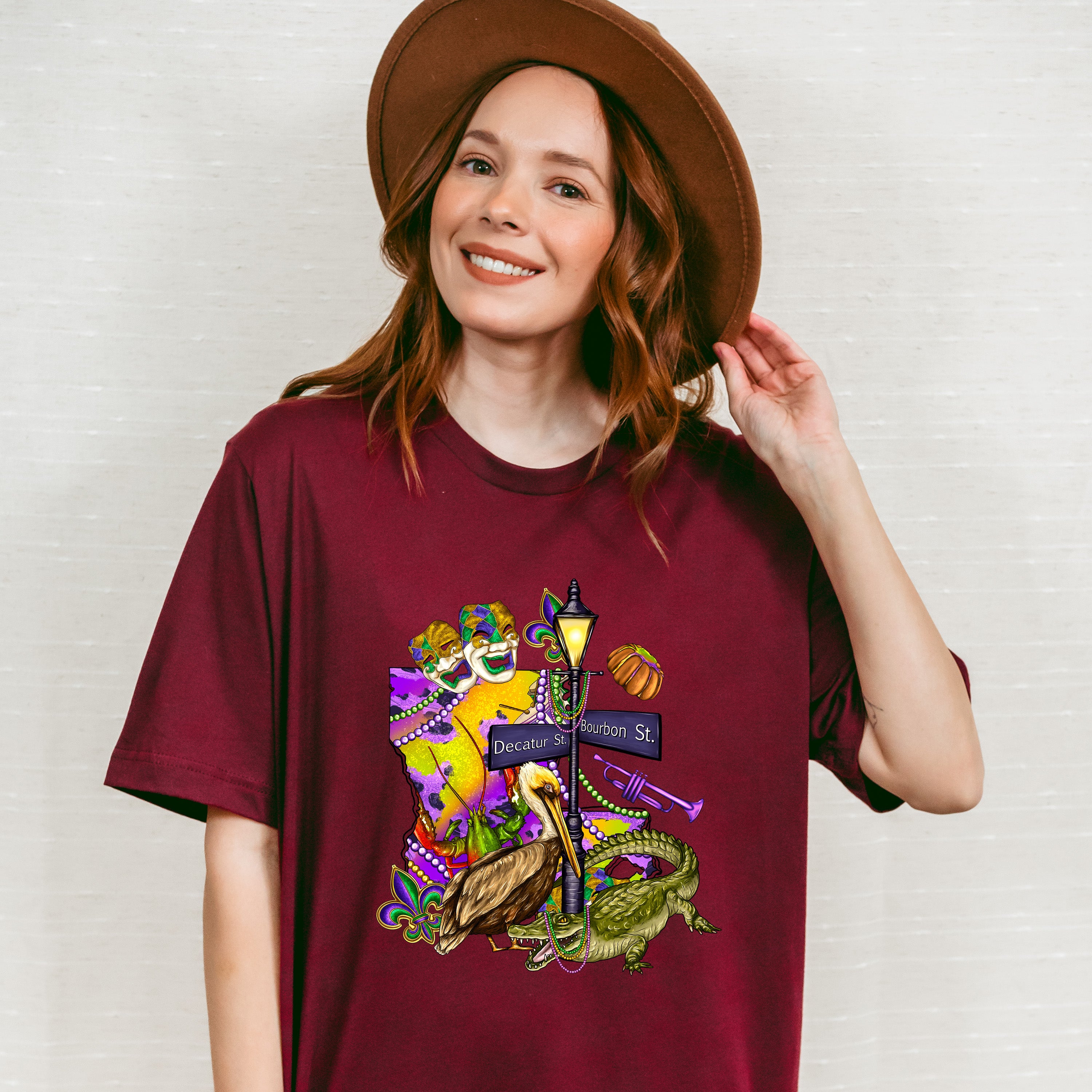 Bourbon St Mardi Gras Theme T-shirt, Hoodie, Sweatshirt