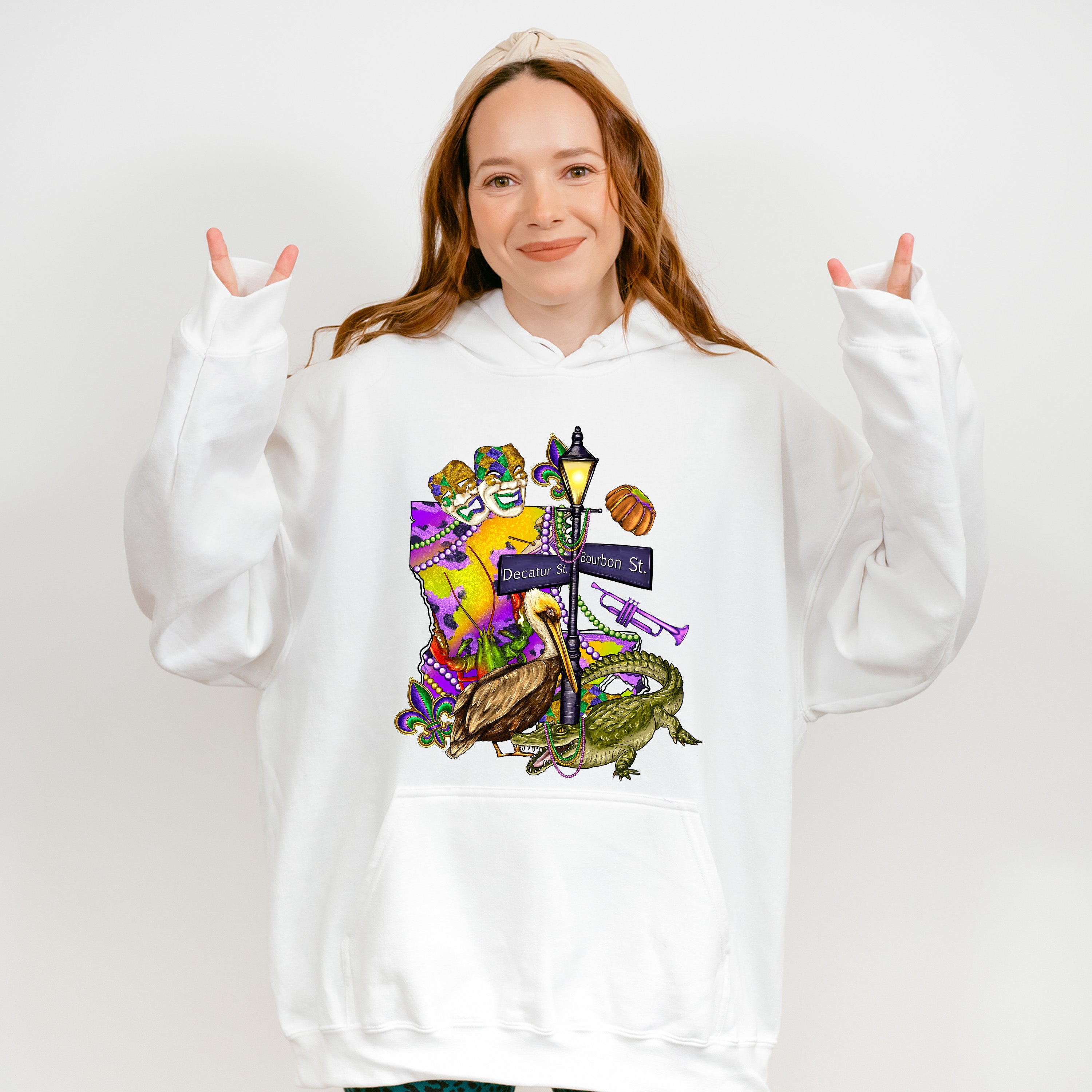Bourbon St Mardi Gras Theme T-shirt, Hoodie, Sweatshirt