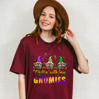 Chillin' With My Gnomies Mardi Gras Theme T-shirt, Hoodie, Sweatshirt