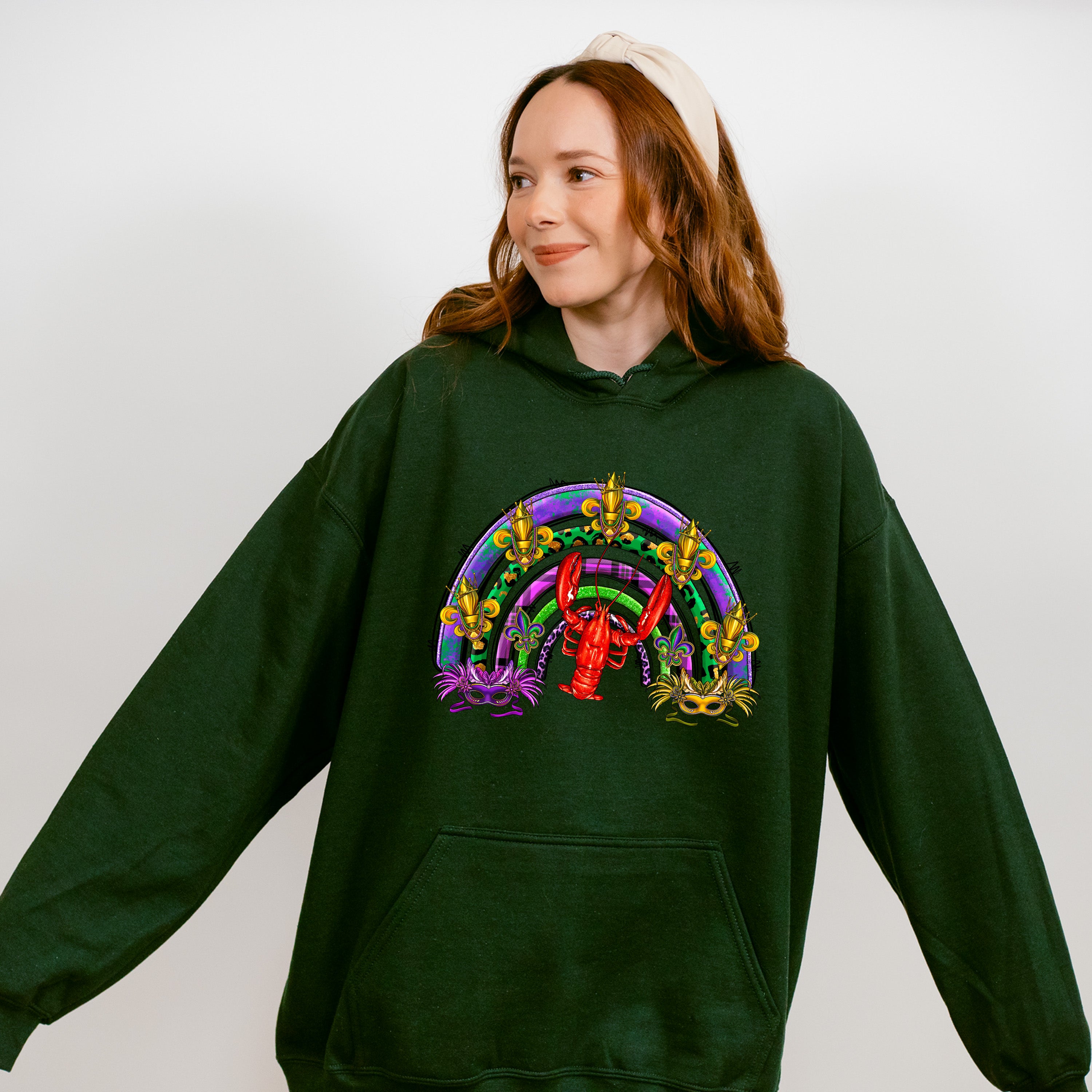 Crawfish Rainbow Mardi Gras Theme T-shirt, Hoodie, Sweatshirt