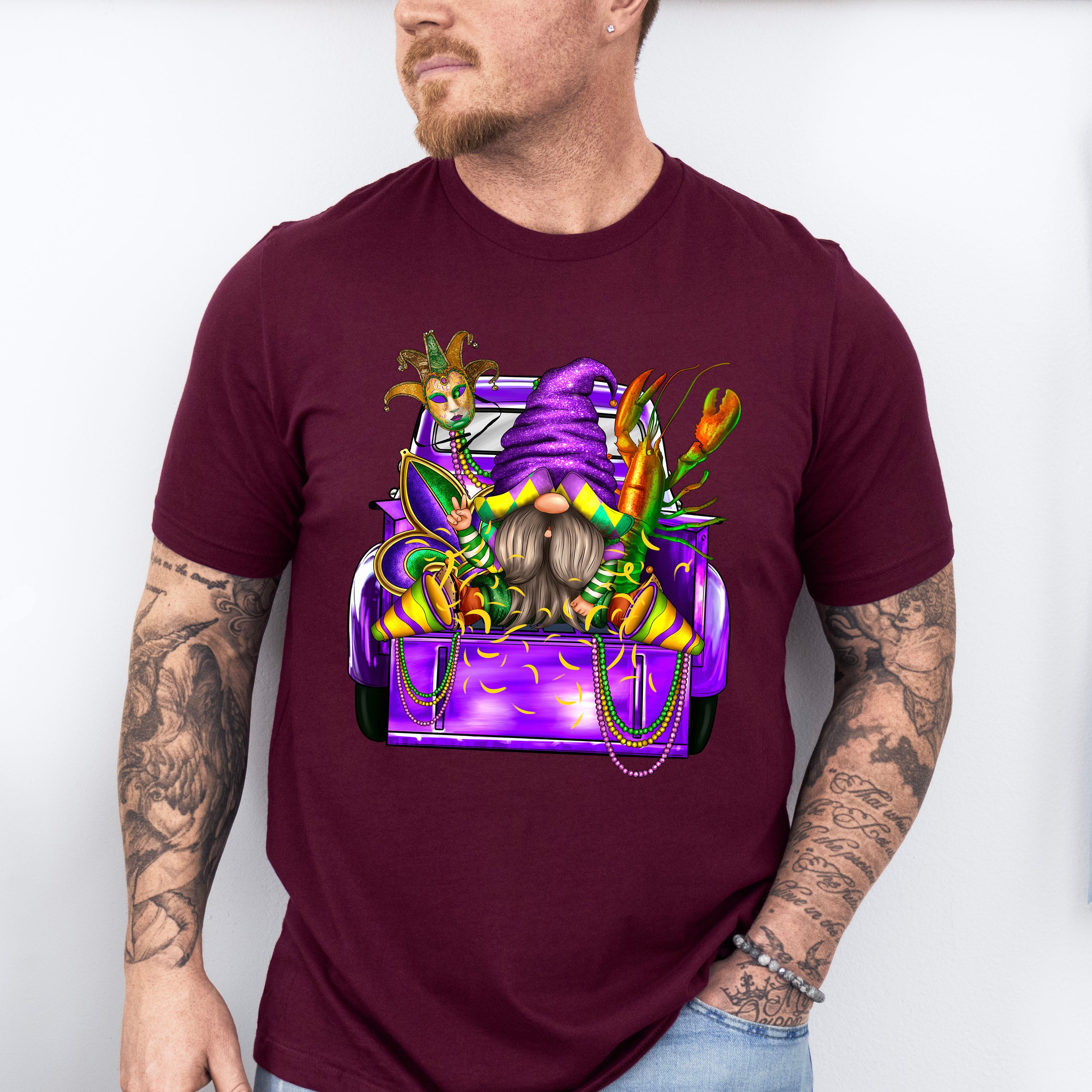 Mardi Gras Truck Back Gnome Theme T-shirt, Hoodie, Sweatshirt