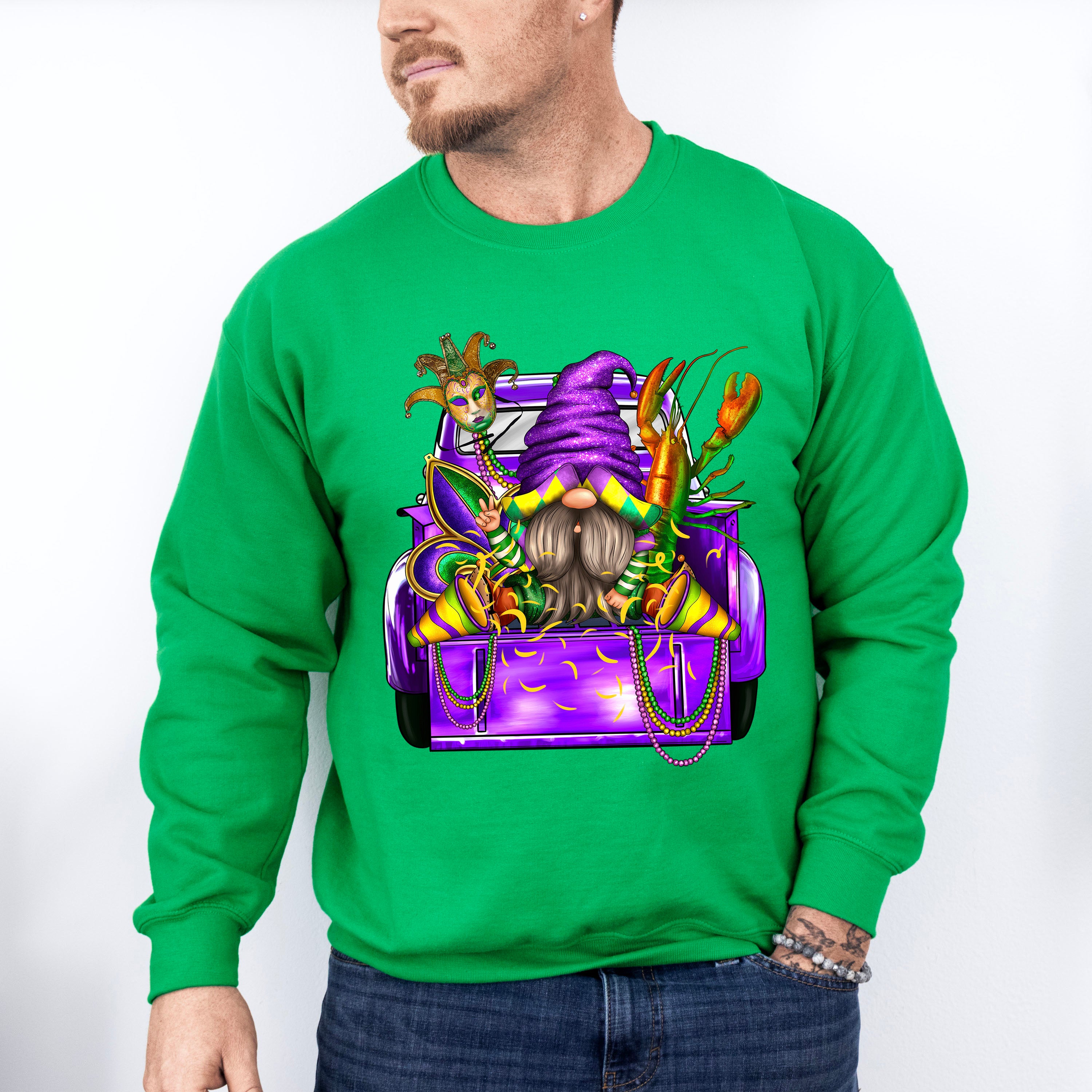 Mardi Gras Truck Back Gnome Theme T-shirt, Hoodie, Sweatshirt