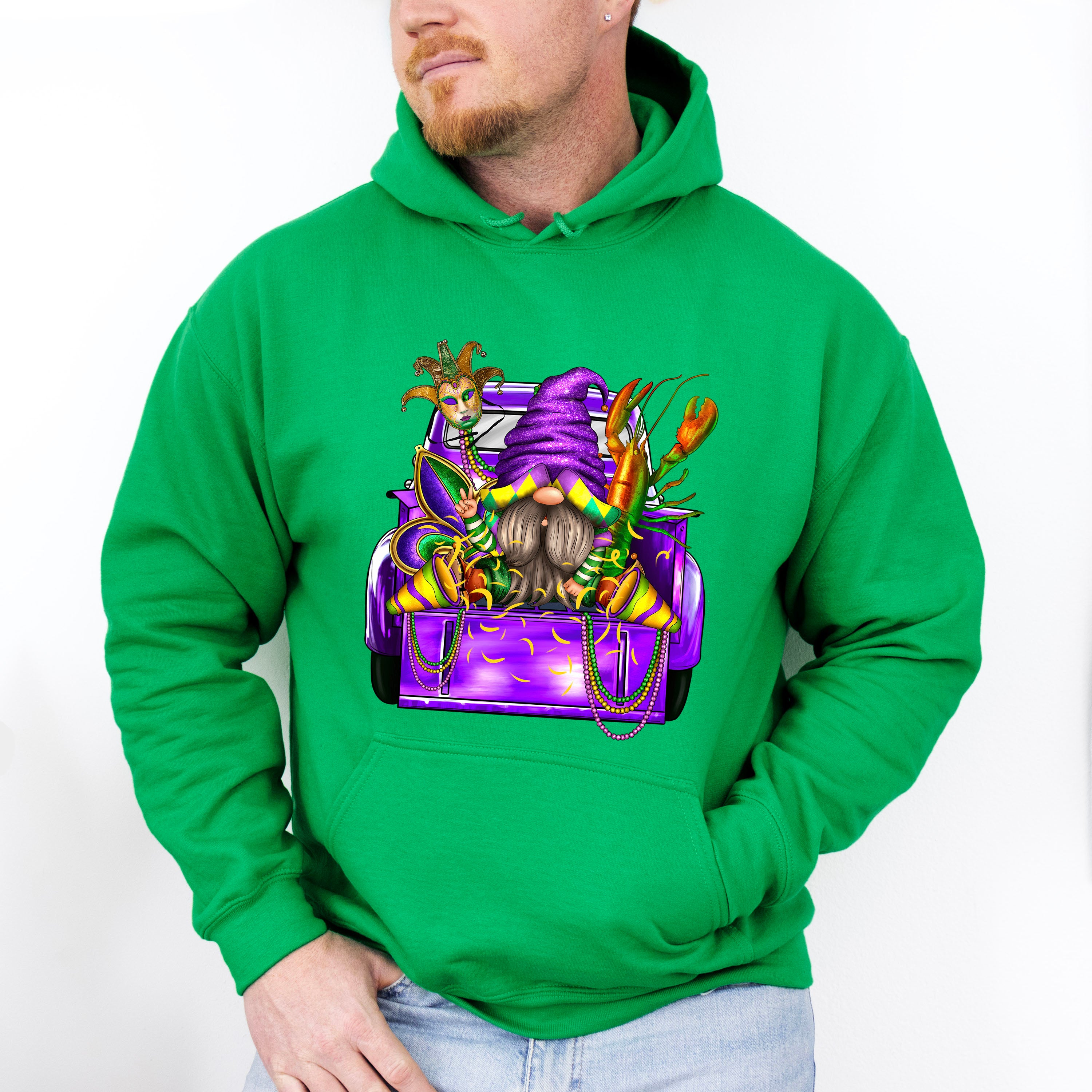 Mardi Gras Truck Back Gnome Theme T-shirt, Hoodie, Sweatshirt