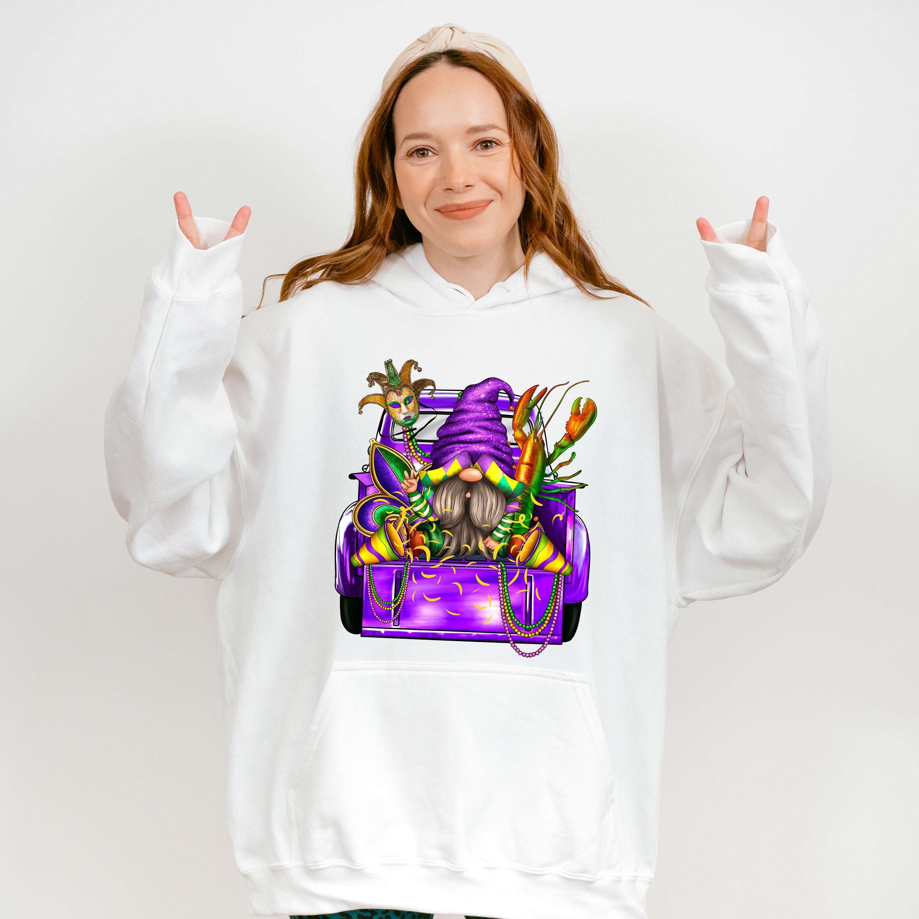Mardi Gras Truck Back Gnome Theme T-shirt, Hoodie, Sweatshirt