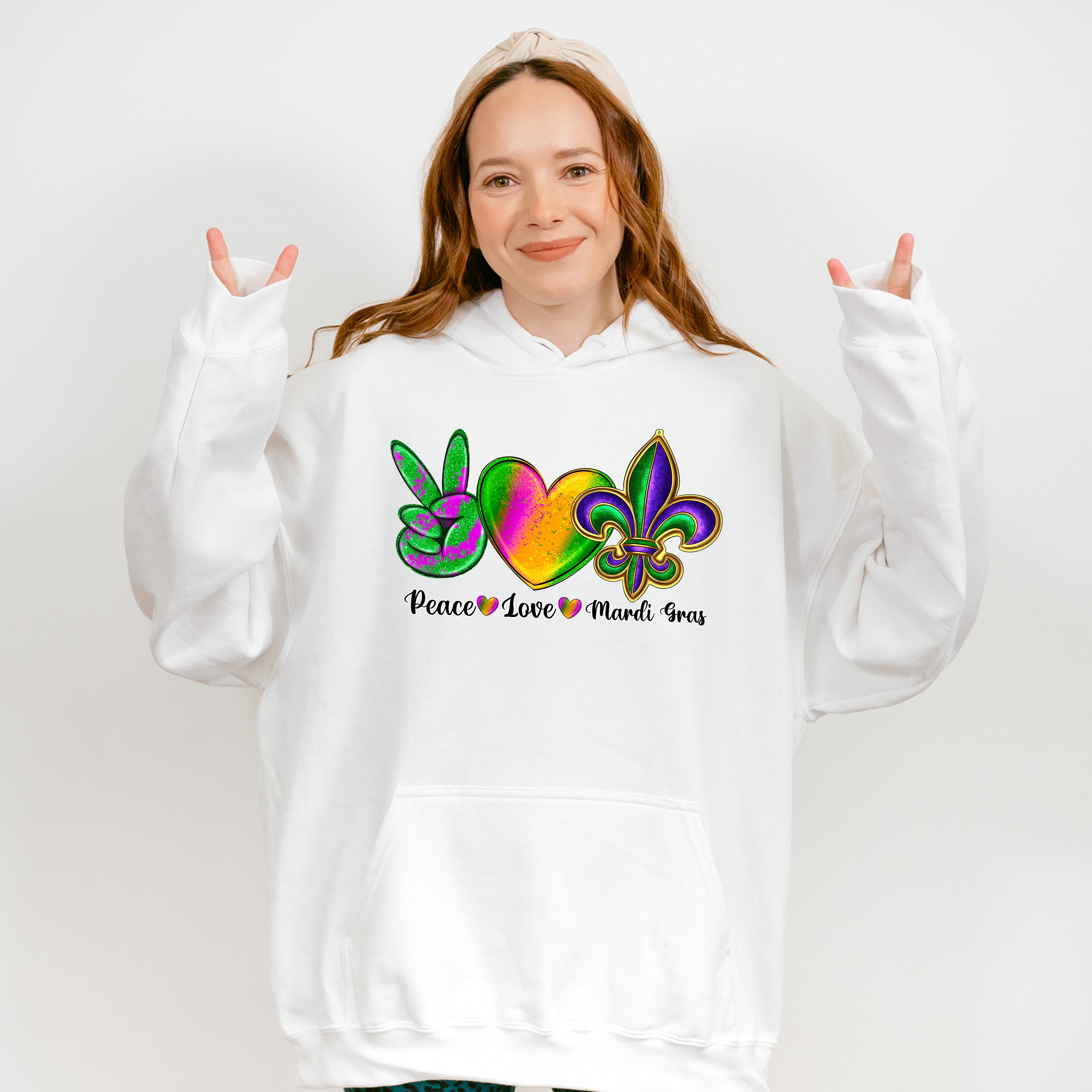 Peace Love Mardi Gras Theme T-shirt, Hoodie, Sweatshirt