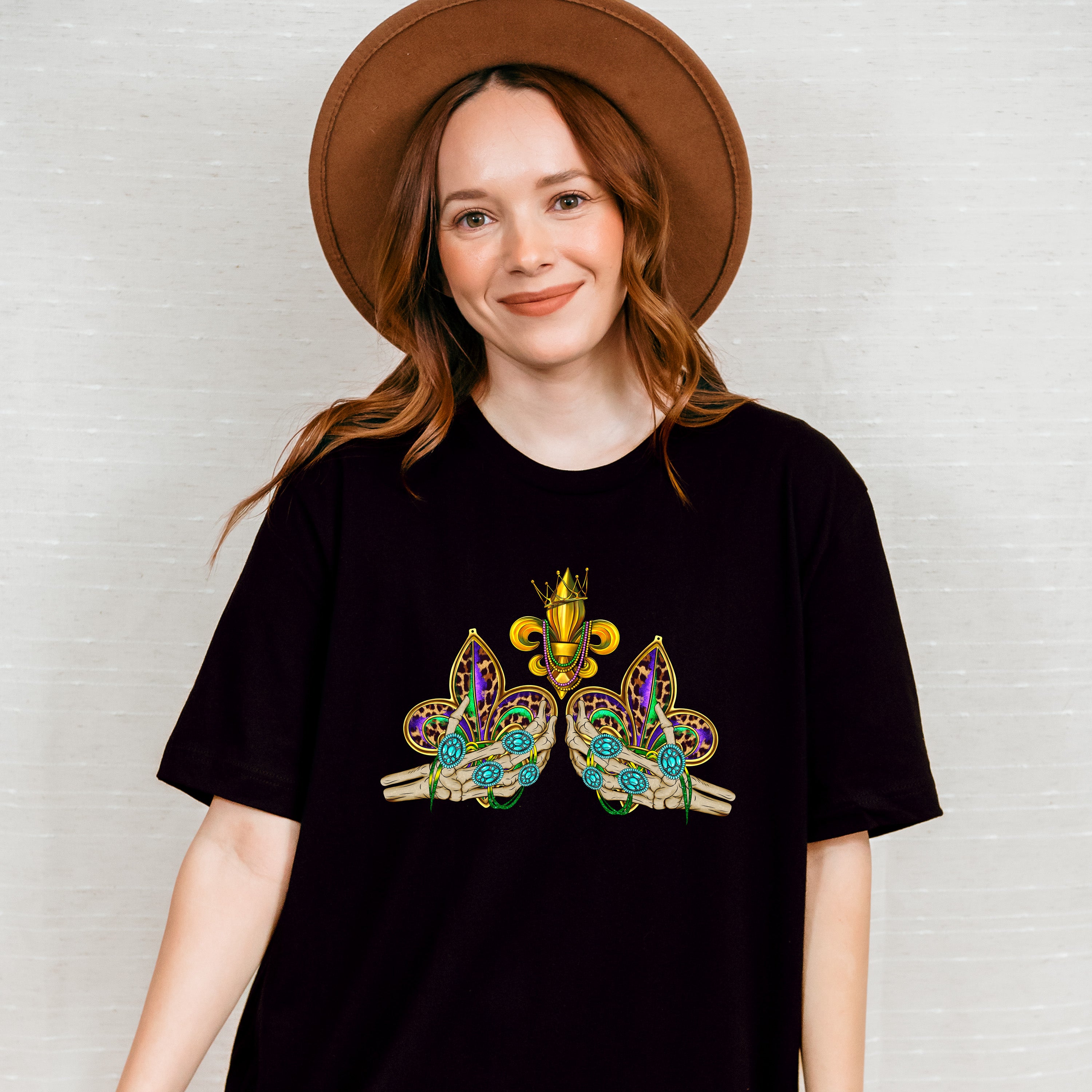 Fleur De Lis Skeleton Hands Mardi Gras Theme T-shirt, Hoodie, Sweatshirt