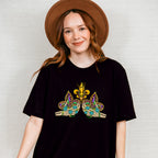 Fleur De Lis Skeleton Hands Mardi Gras Theme T-shirt, Hoodie, Sweatshirt