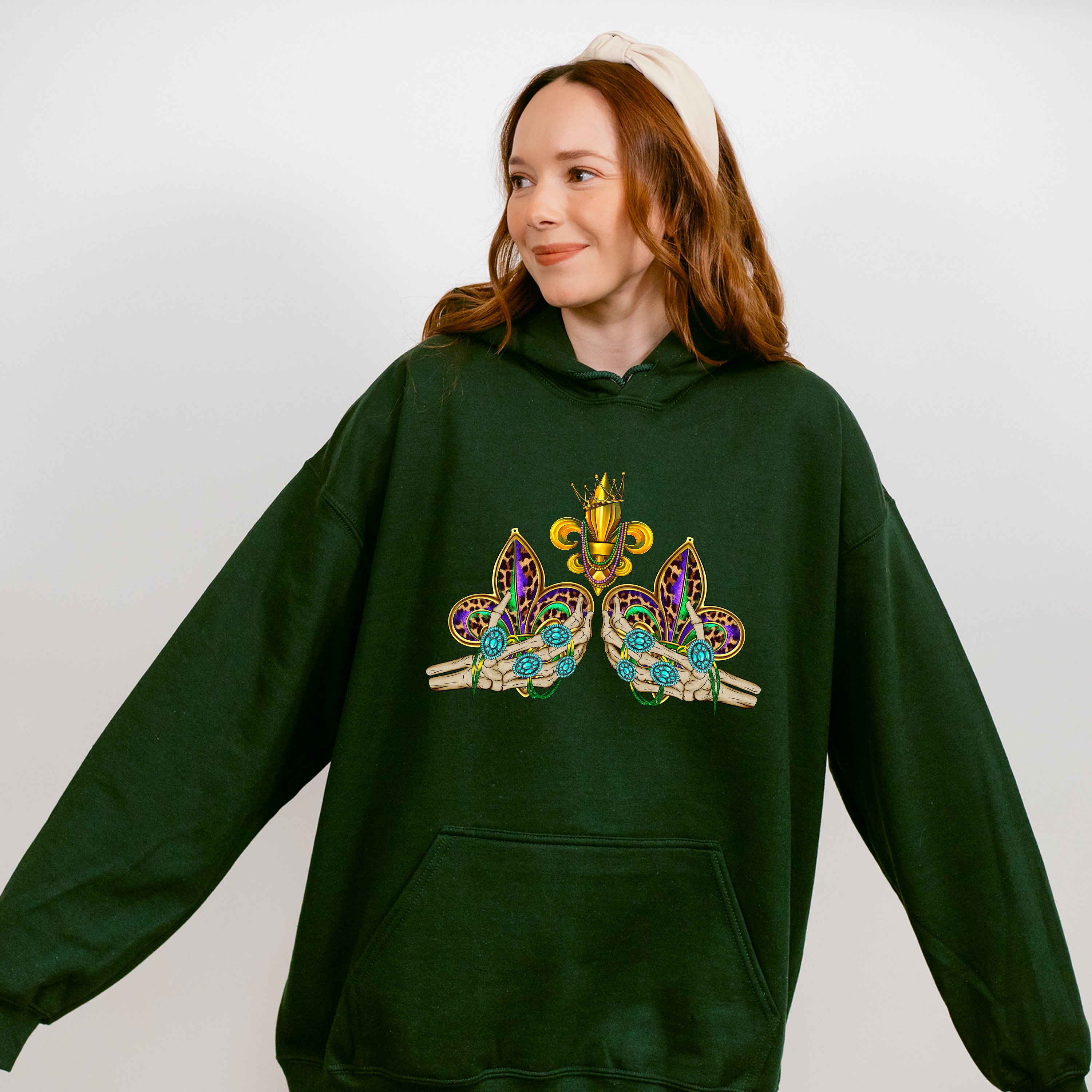 Fleur De Lis Skeleton Hands Mardi Gras Theme T-shirt, Hoodie, Sweatshirt