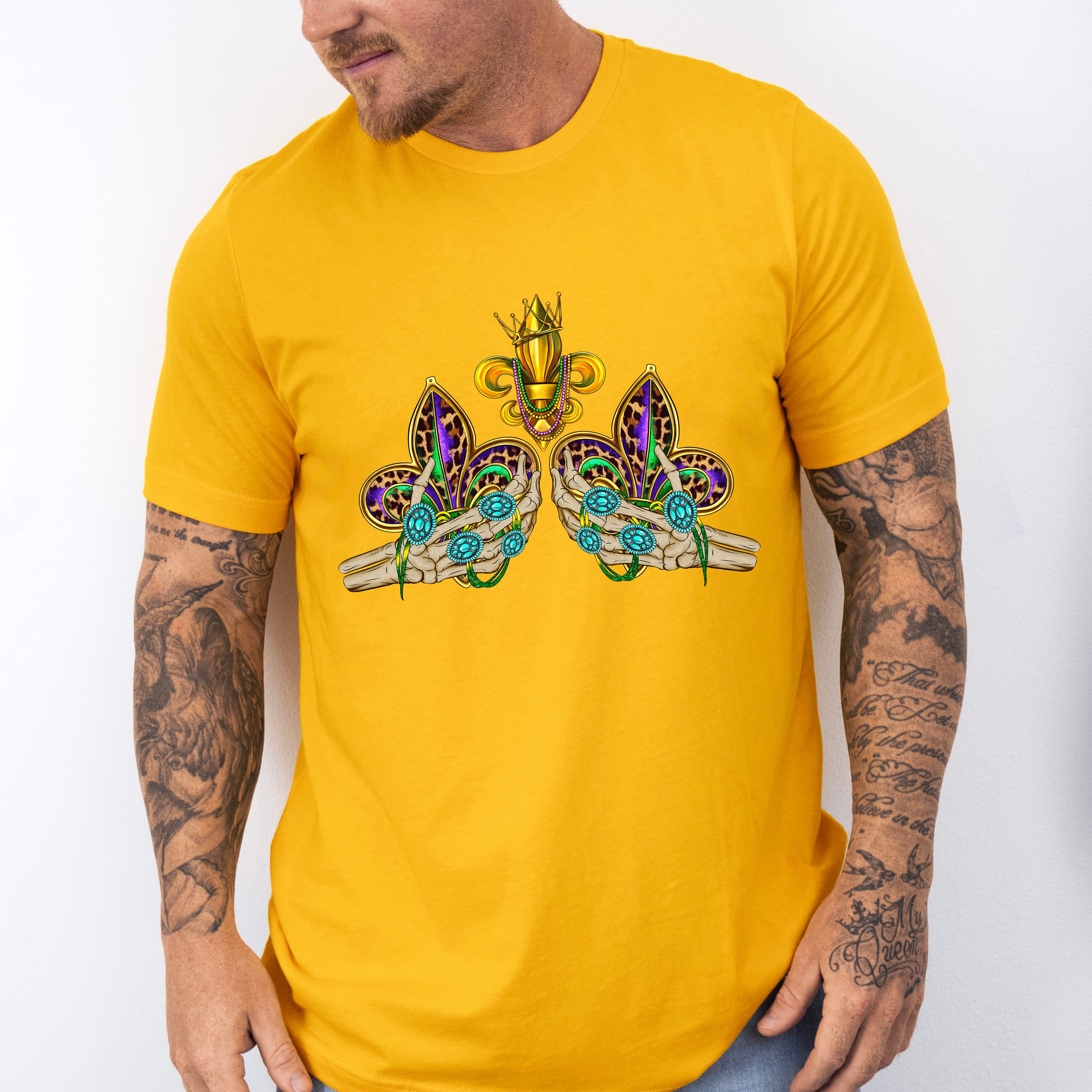 Fleur De Lis Skeleton Hands Mardi Gras Theme T-shirt, Hoodie, Sweatshirt