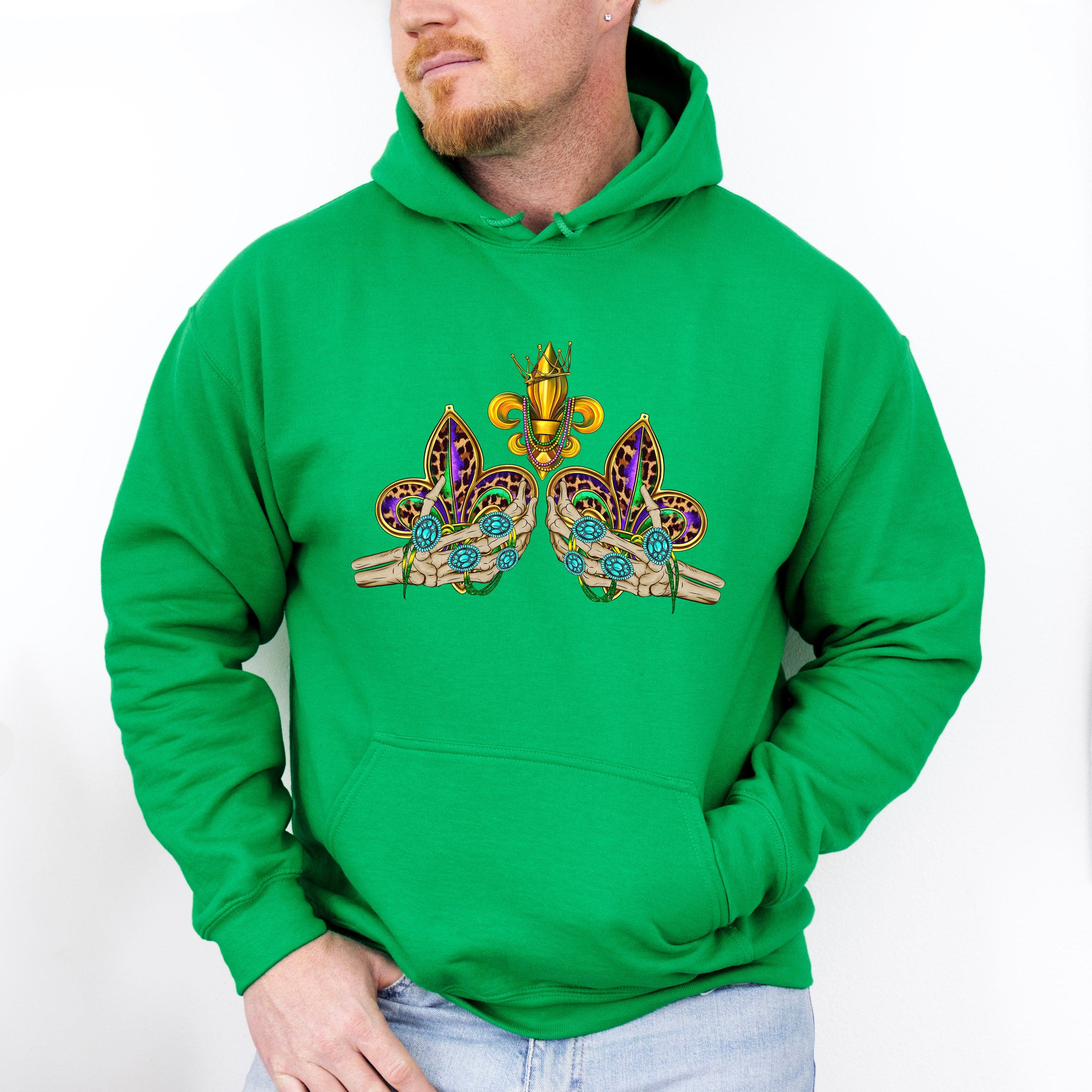 Fleur De Lis Skeleton Hands Mardi Gras Theme T-shirt, Hoodie, Sweatshirt
