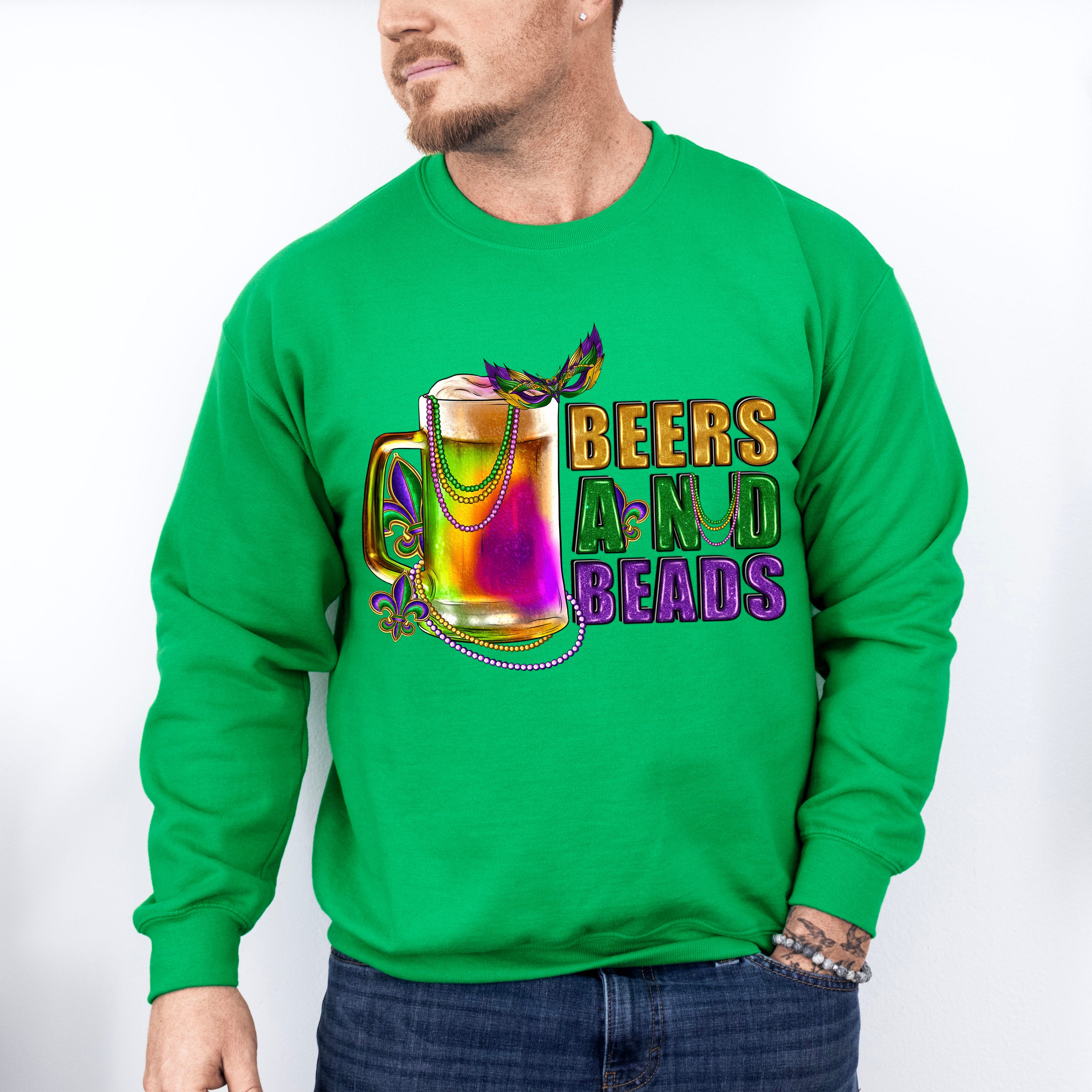 Beers and Beads Mardi Gras Theme T-shirt, Hoodie, Sweatshirt