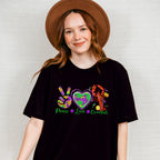 Peace Love Mardi Gras Theme T-shirt, Hoodie, Sweatshirt
