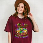 King Cake Calories Don't Count Mardi Gras Theme T-shirt, Hoodie, Sweatshirt