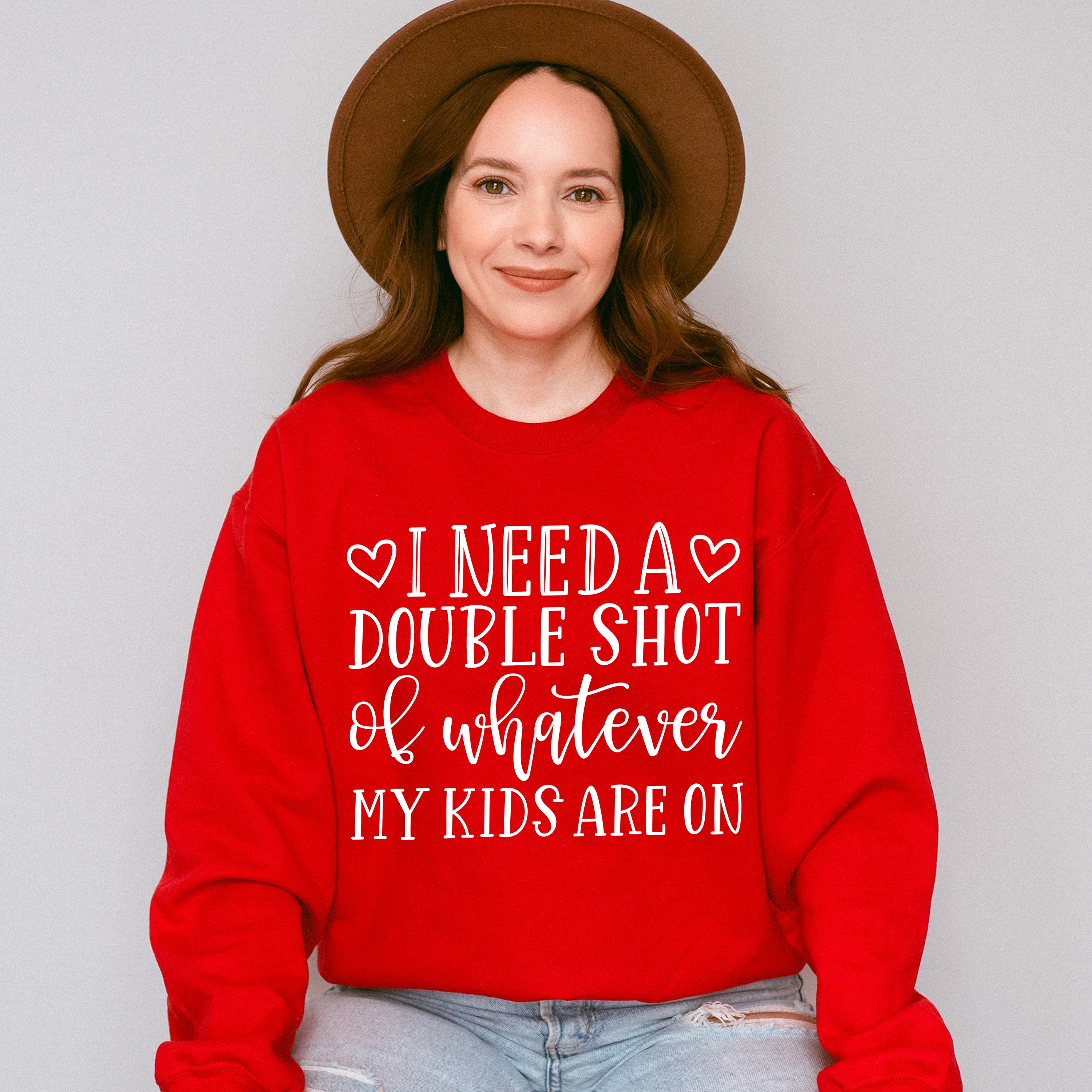Need A Double Shot Mother's Day Unisex Crewneck T-Shirt Sweatshirt Hoodie