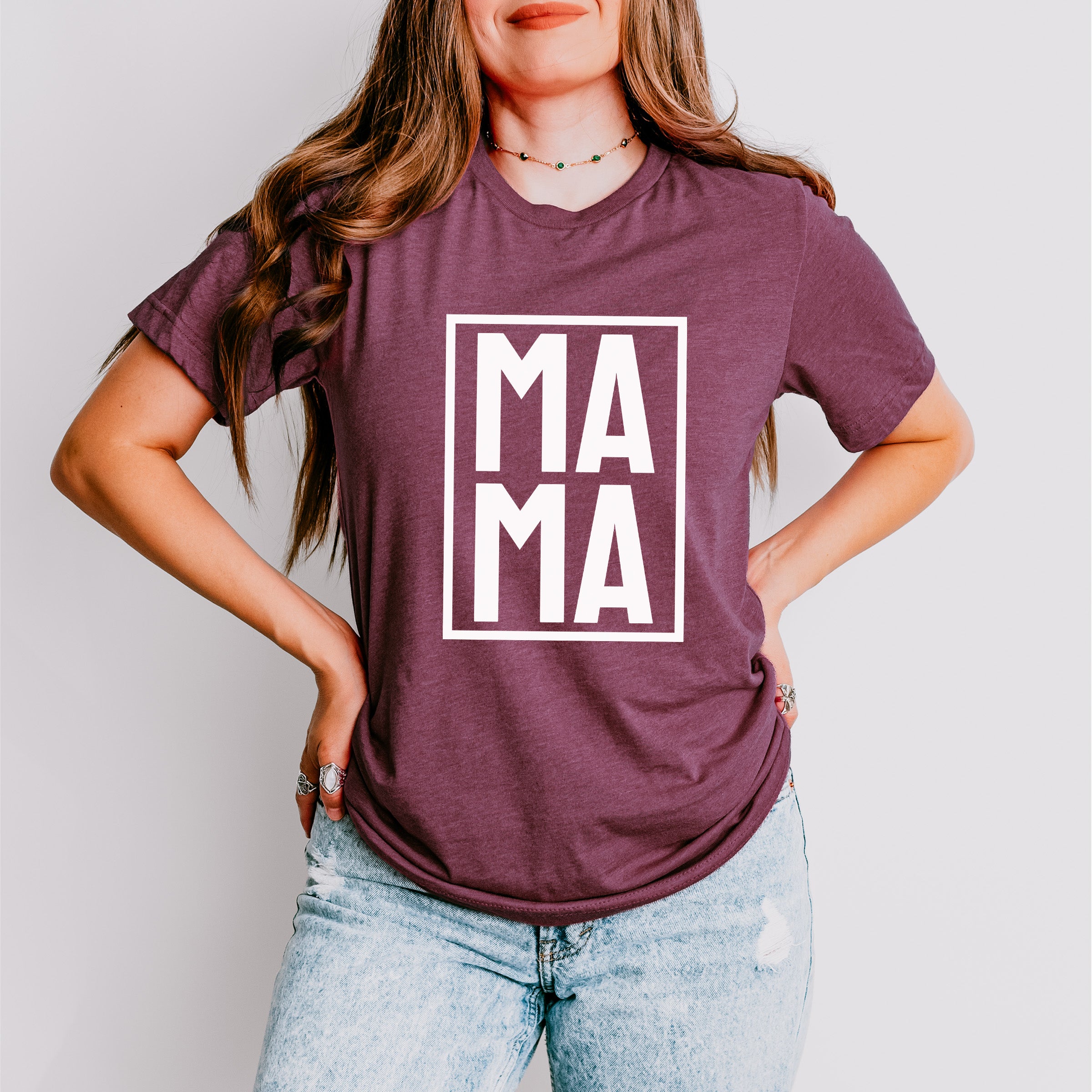 Mama Frame Mother's Day Unisex Crewneck T-Shirt Sweatshirt Hoodie