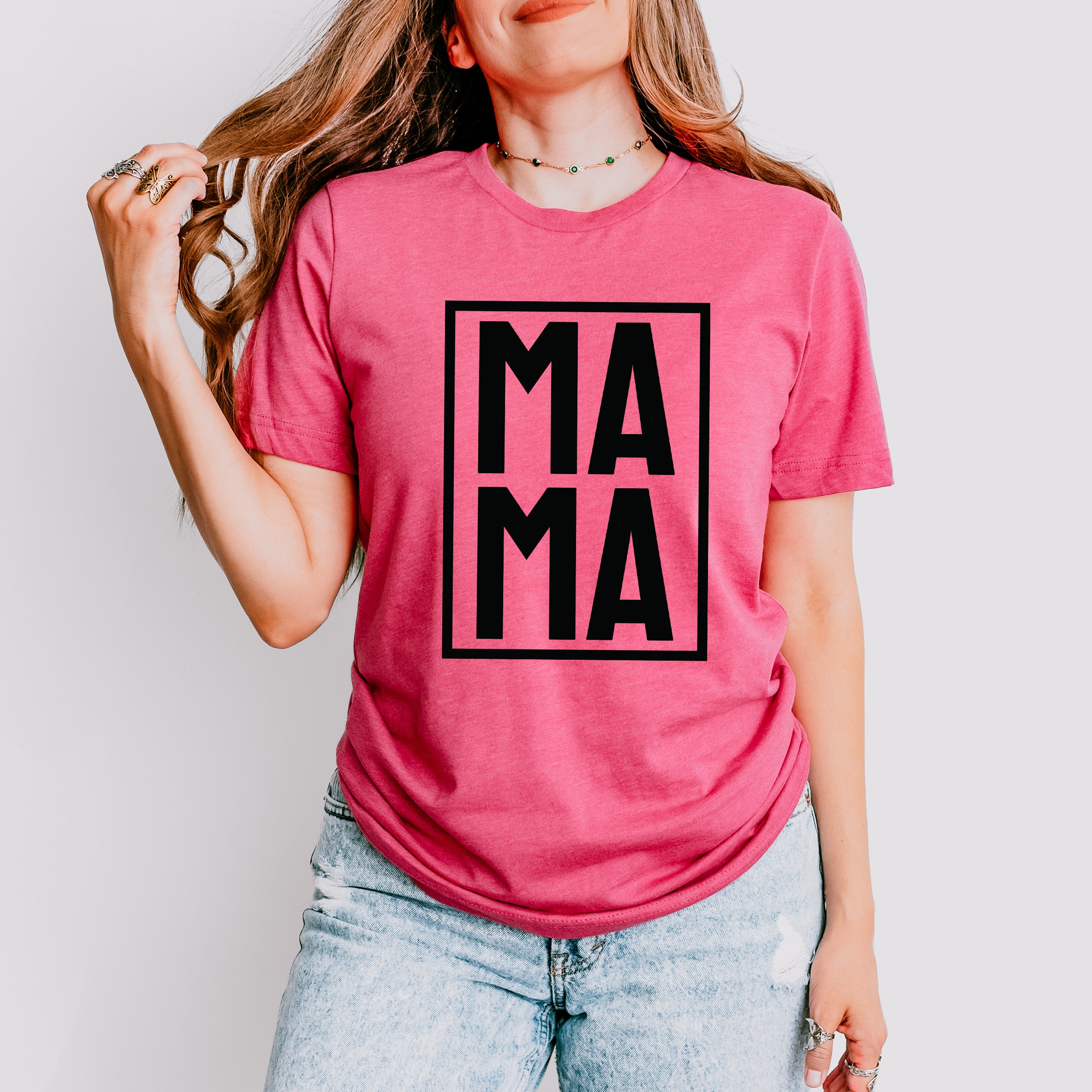 Mama Frame Mother's Day Unisex Crewneck T-Shirt Sweatshirt Hoodie