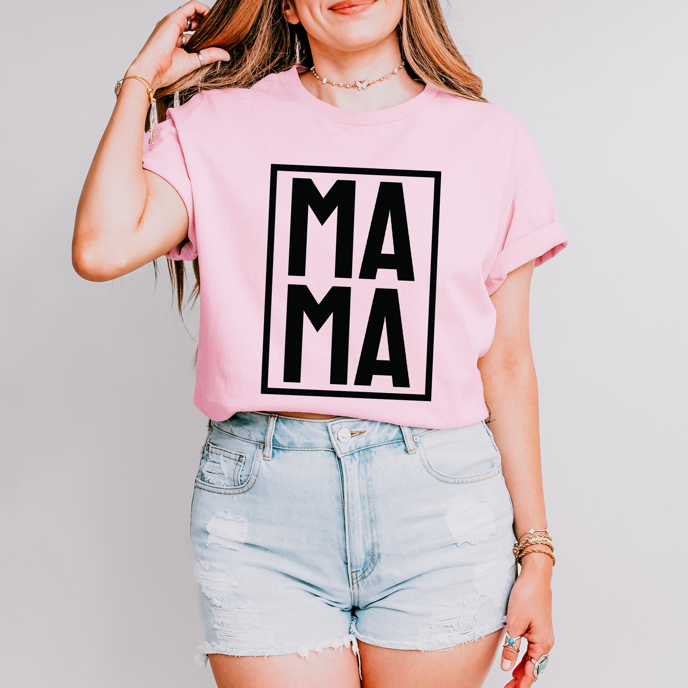 Mama Frame Mother's Day Unisex Crewneck T-Shirt Sweatshirt Hoodie