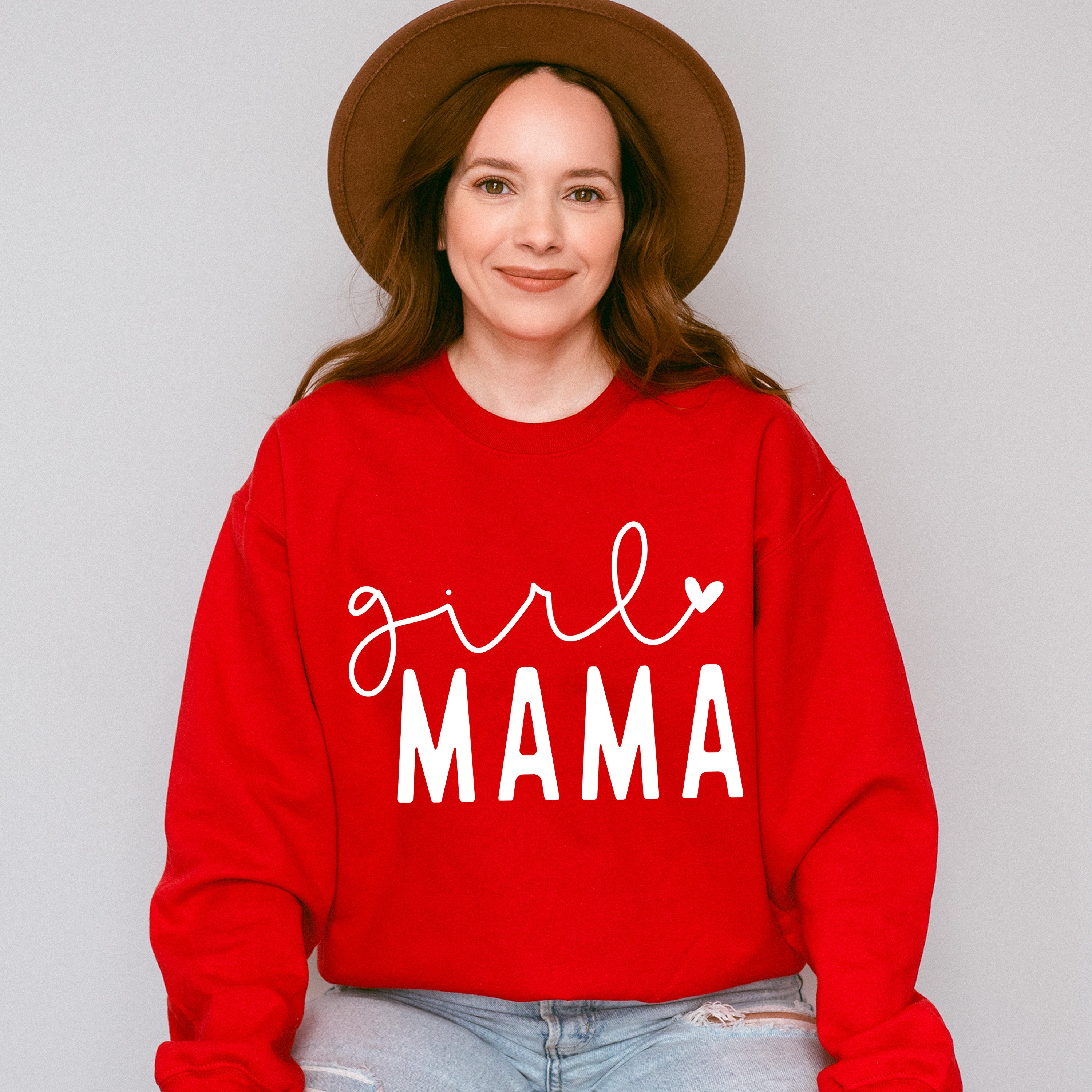 Girl Mama Mother's Day Unisex Crewneck T-Shirt Sweatshirt Hoodie