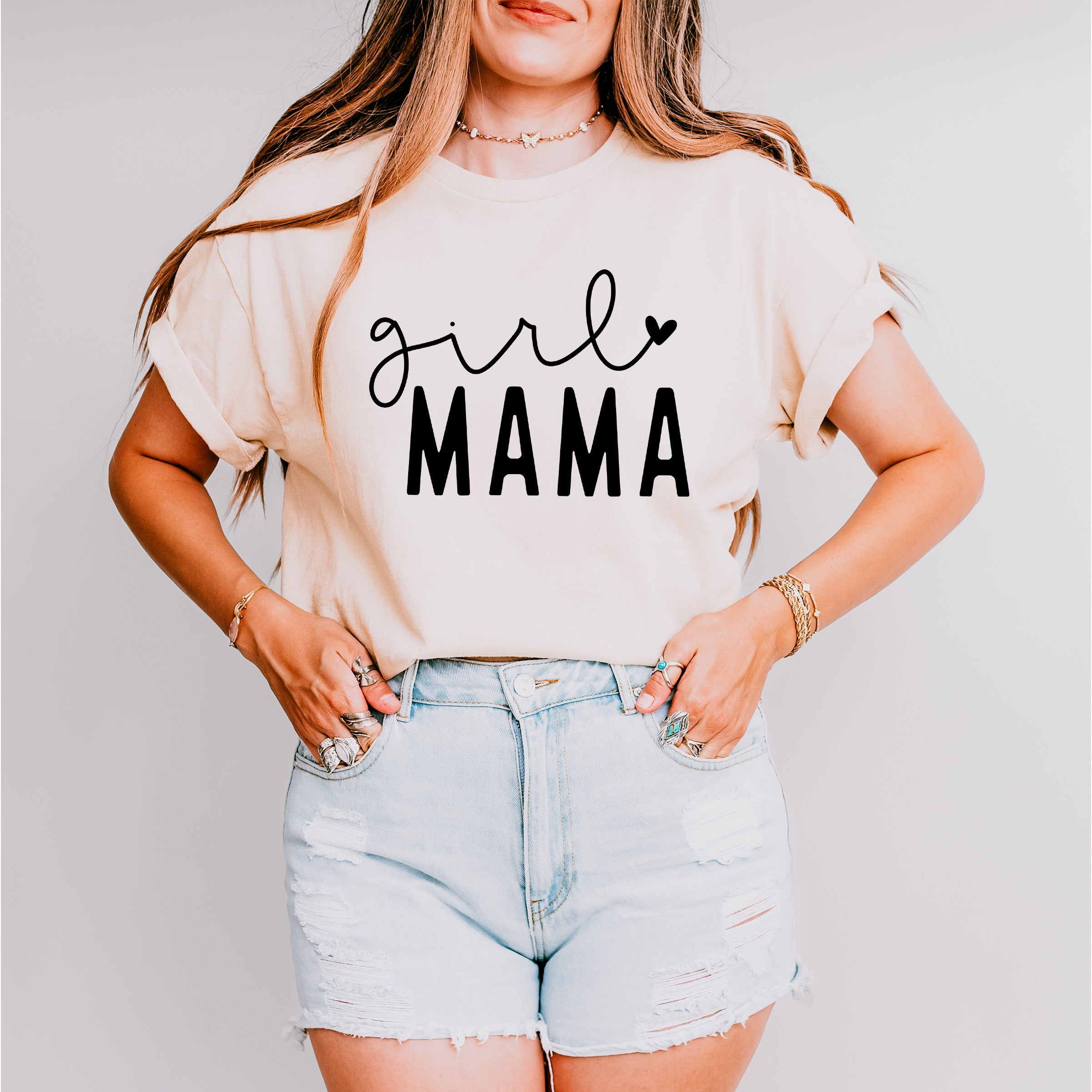 Girl Mama Mother's Day Unisex Crewneck T-Shirt Sweatshirt Hoodie