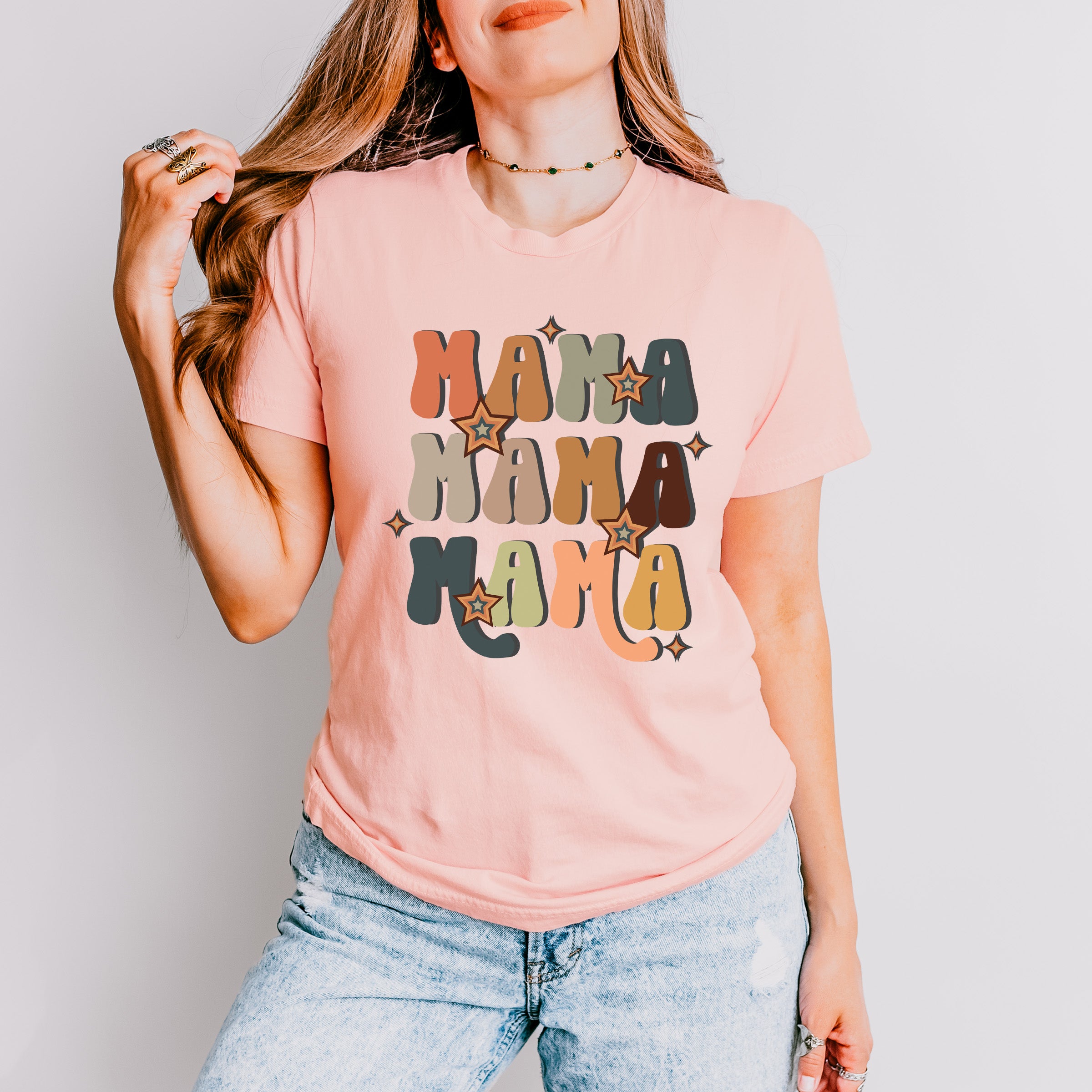 Mama Little Stars Mother's Day Unisex Crewneck T-Shirt Sweatshirt Hoodie
