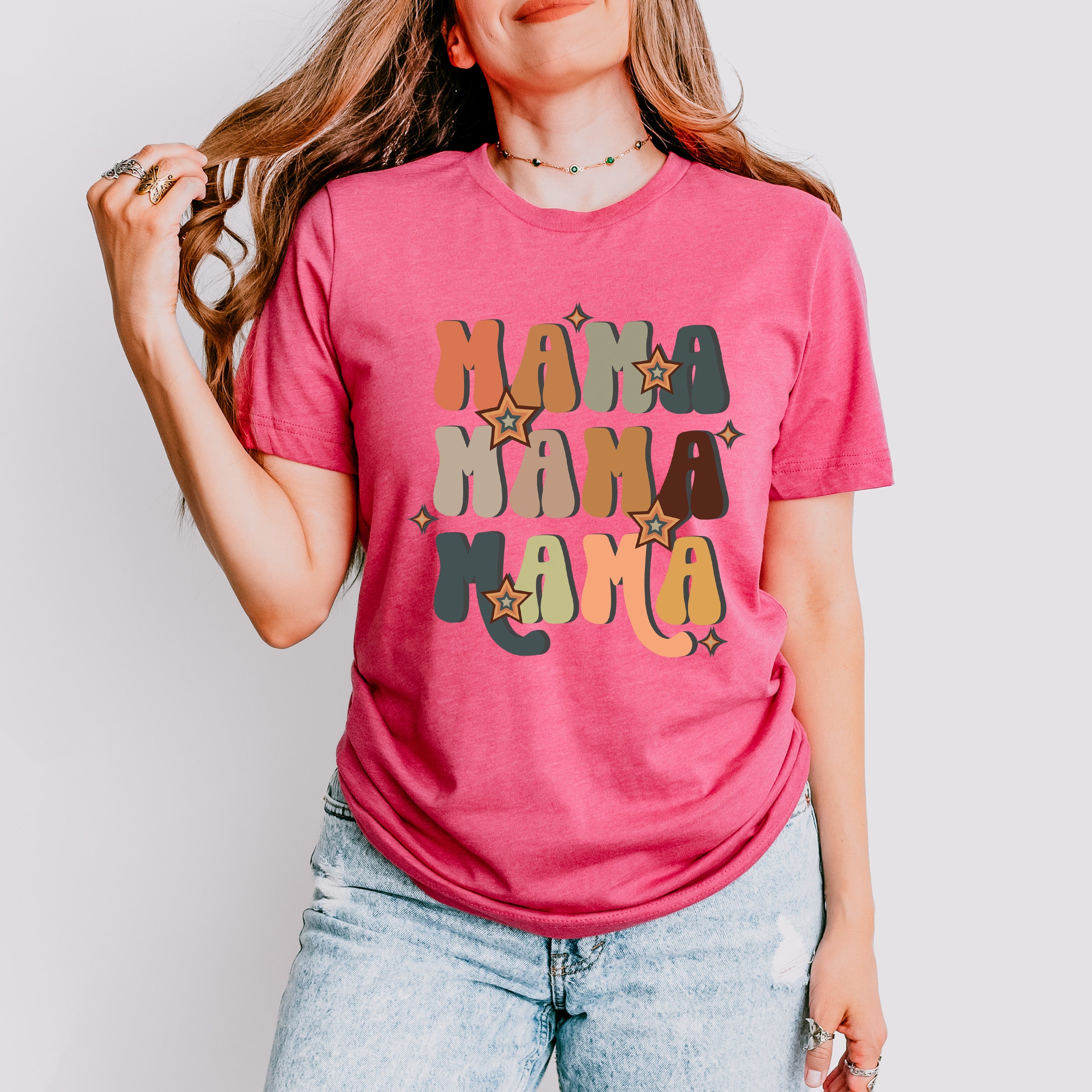 Mama Little Stars Mother's Day Unisex Crewneck T-Shirt Sweatshirt Hoodie