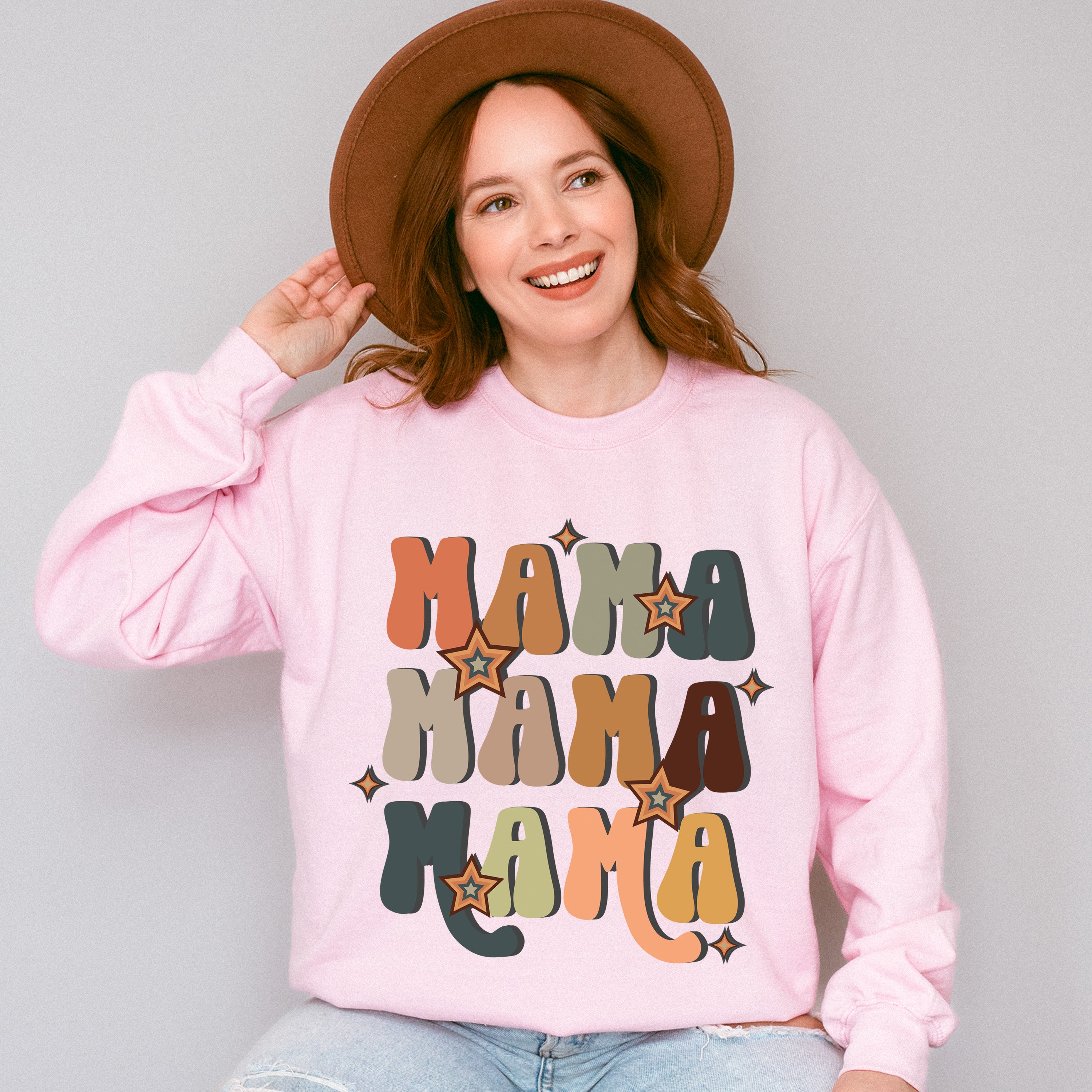Mama Little Stars Mother's Day Unisex Crewneck T-Shirt Sweatshirt Hoodie