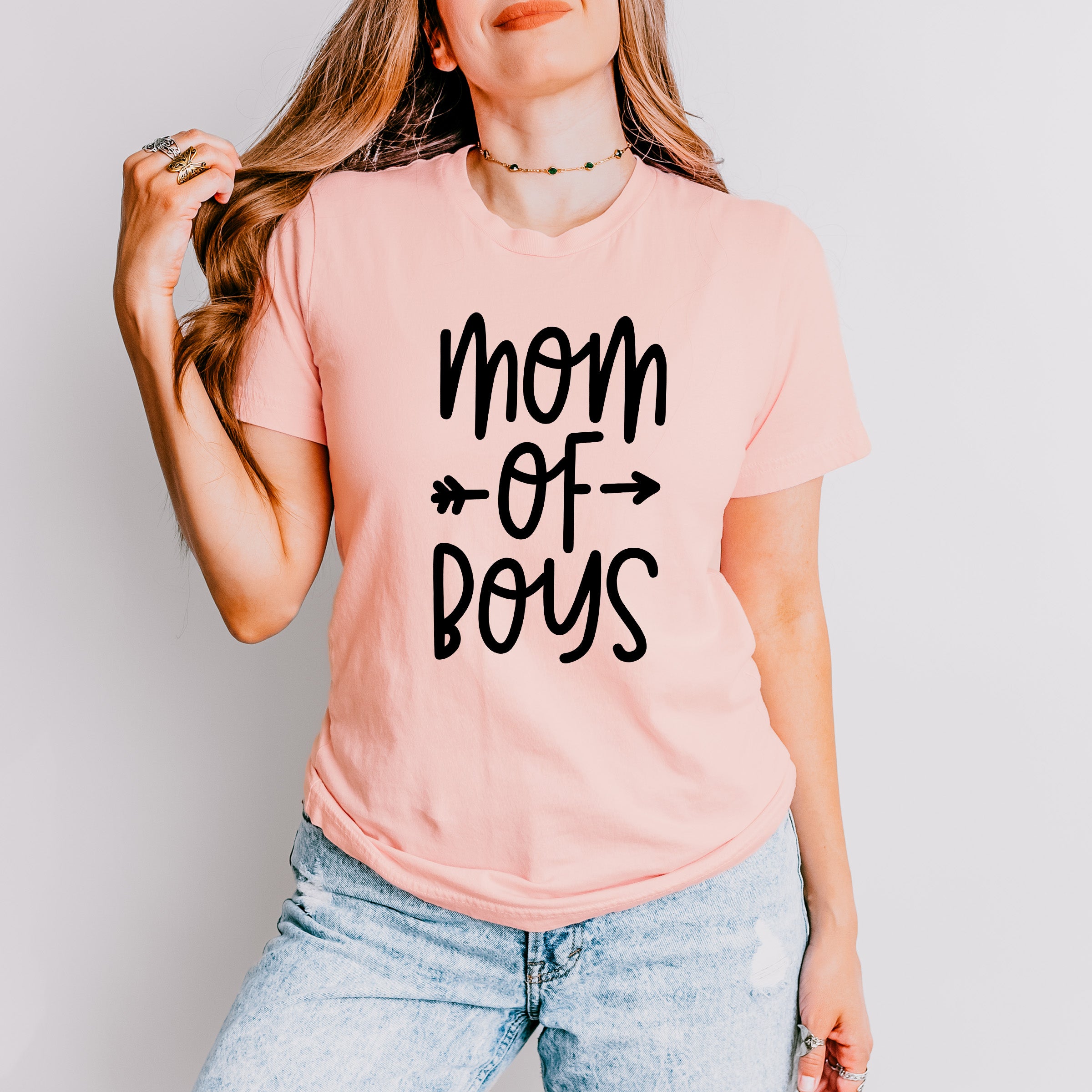 Mom Of Boys Mother&#39;s Day Unisex Crewneck T-Shirt Sweatshirt Hoodie