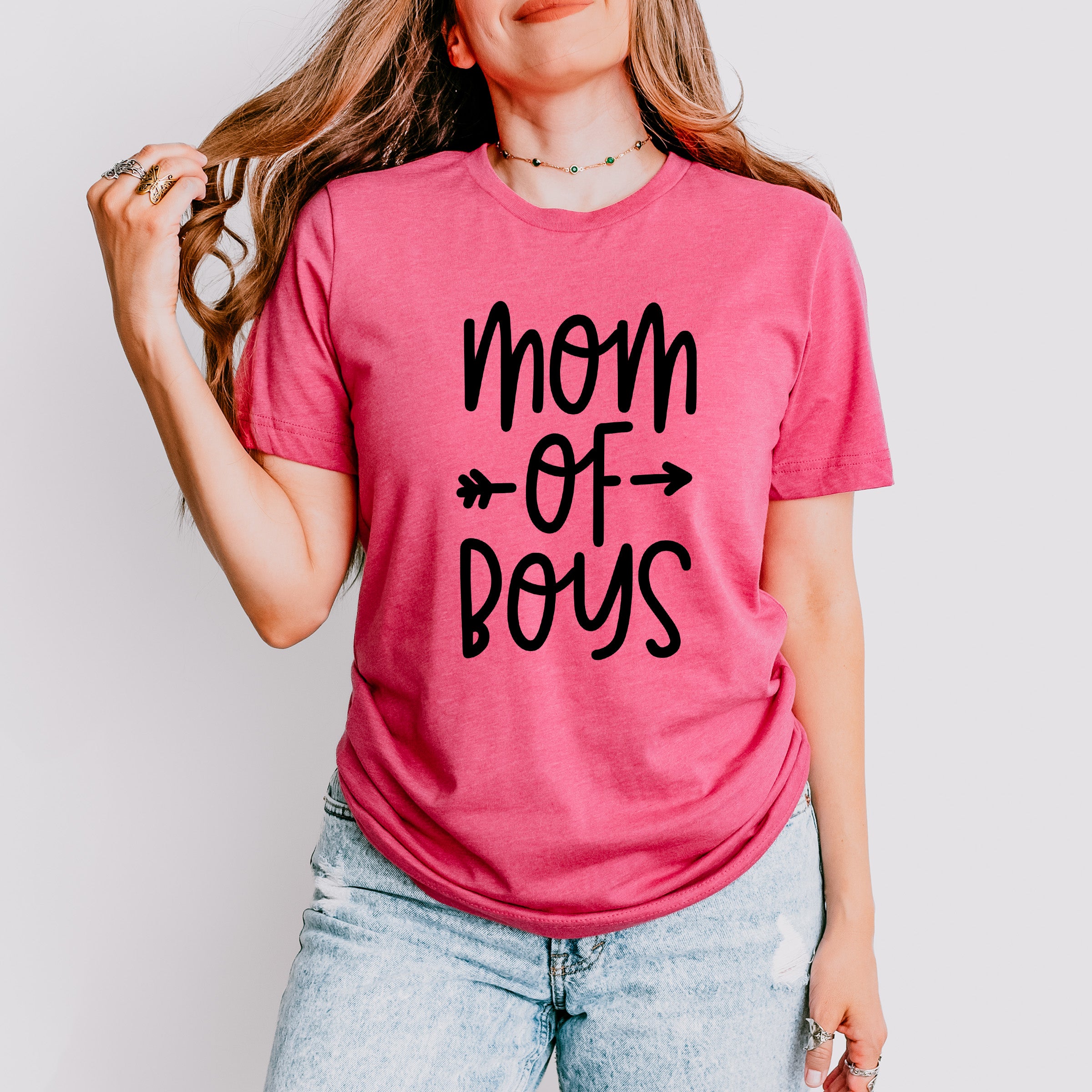 Mom Of Boys Mother&#39;s Day Unisex Crewneck T-Shirt Sweatshirt Hoodie