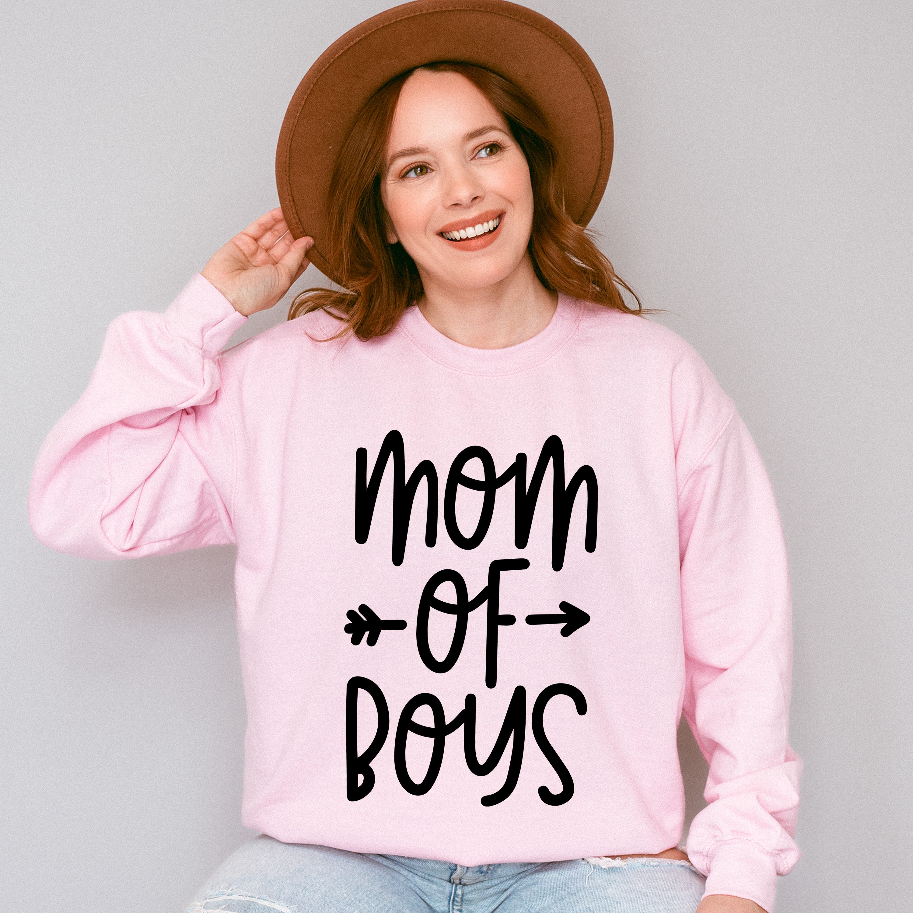 Mom Of Boys Mother&#39;s Day Unisex Crewneck T-Shirt Sweatshirt Hoodie